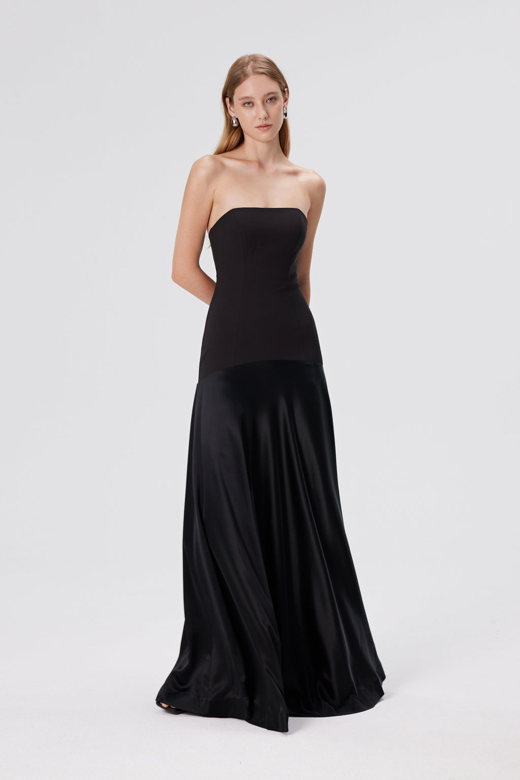 Aura Strapless Gown - Black