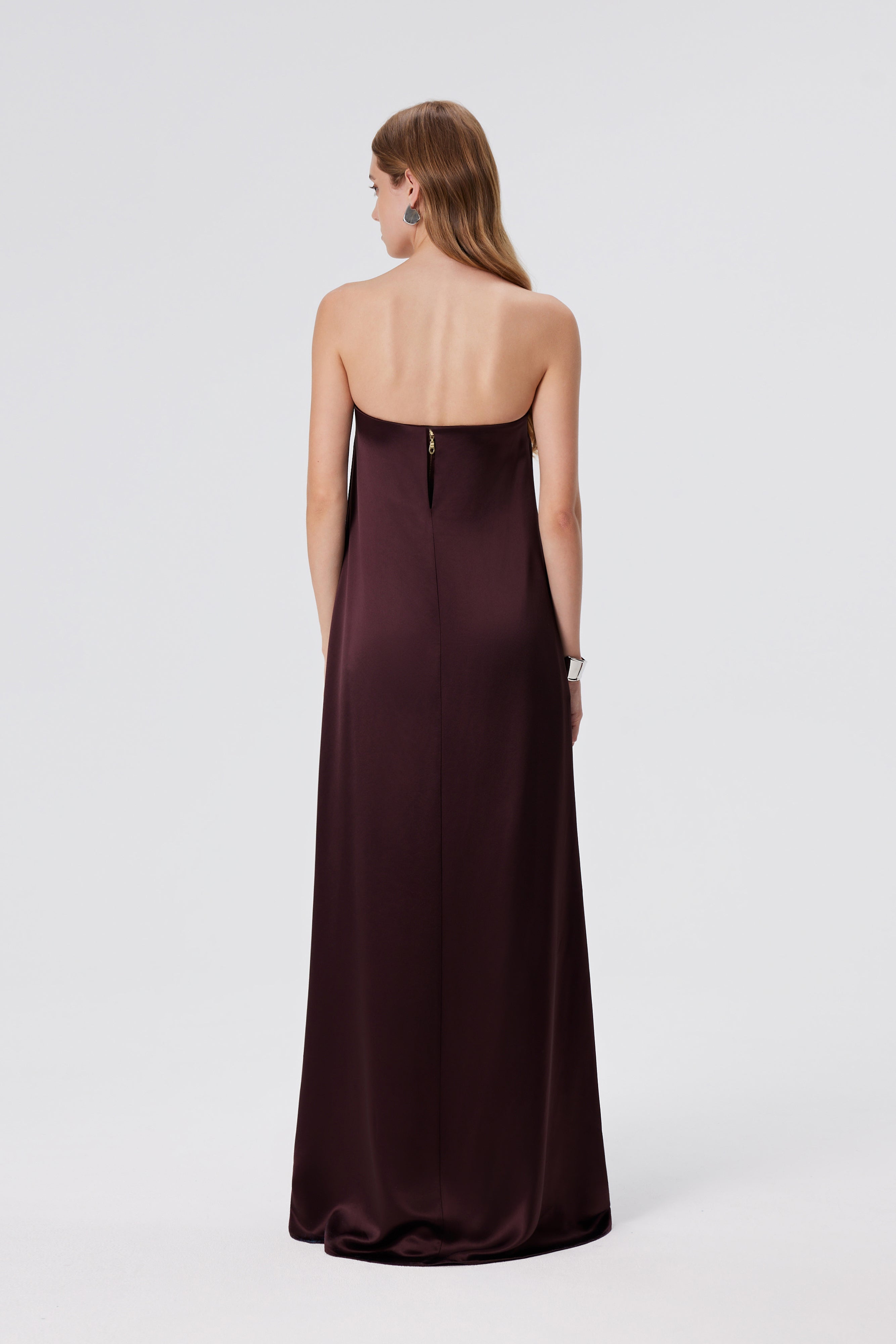 Eris Strapless Maxi Dress - Espresso
