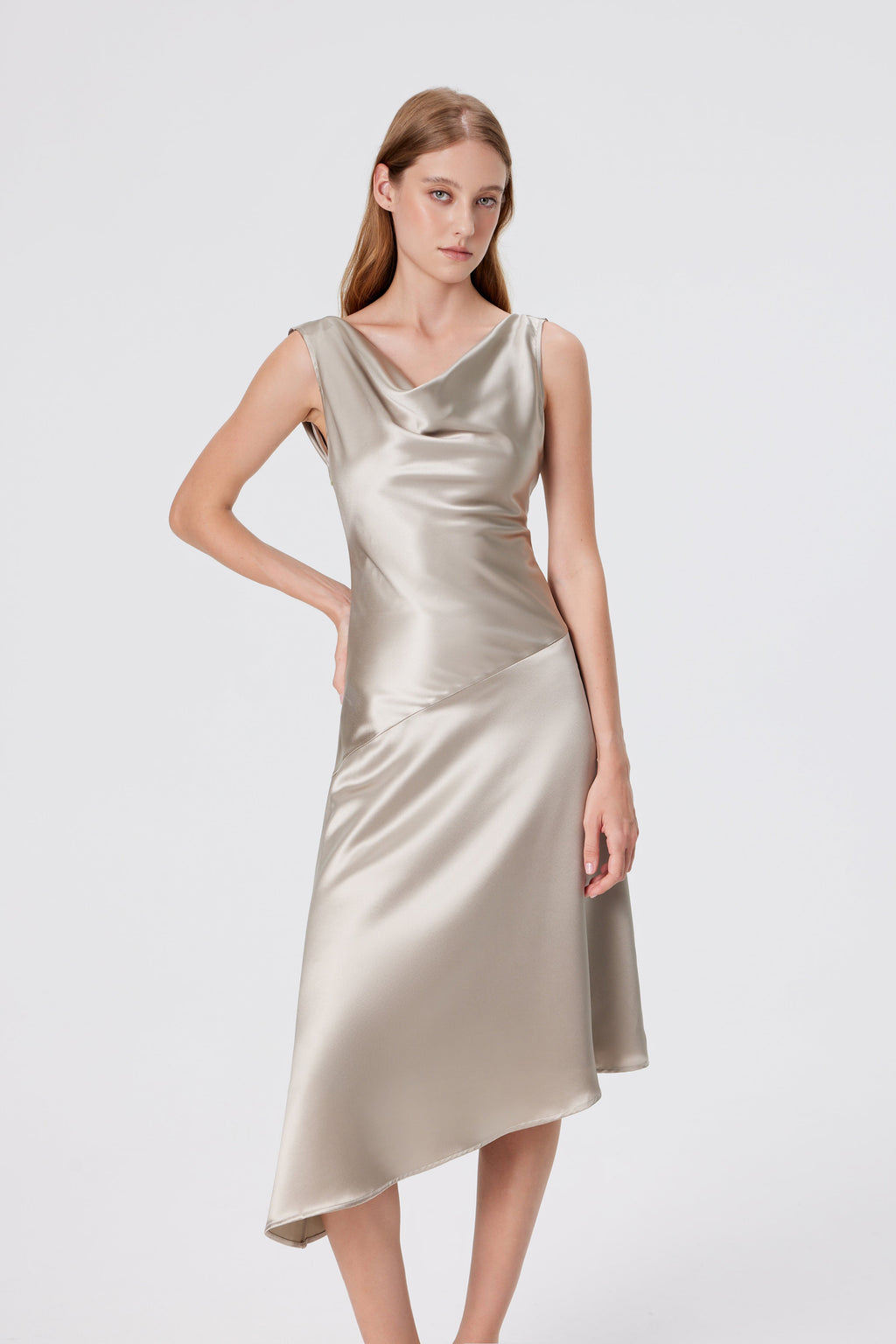 Vera Asymmetrical Midi Dress