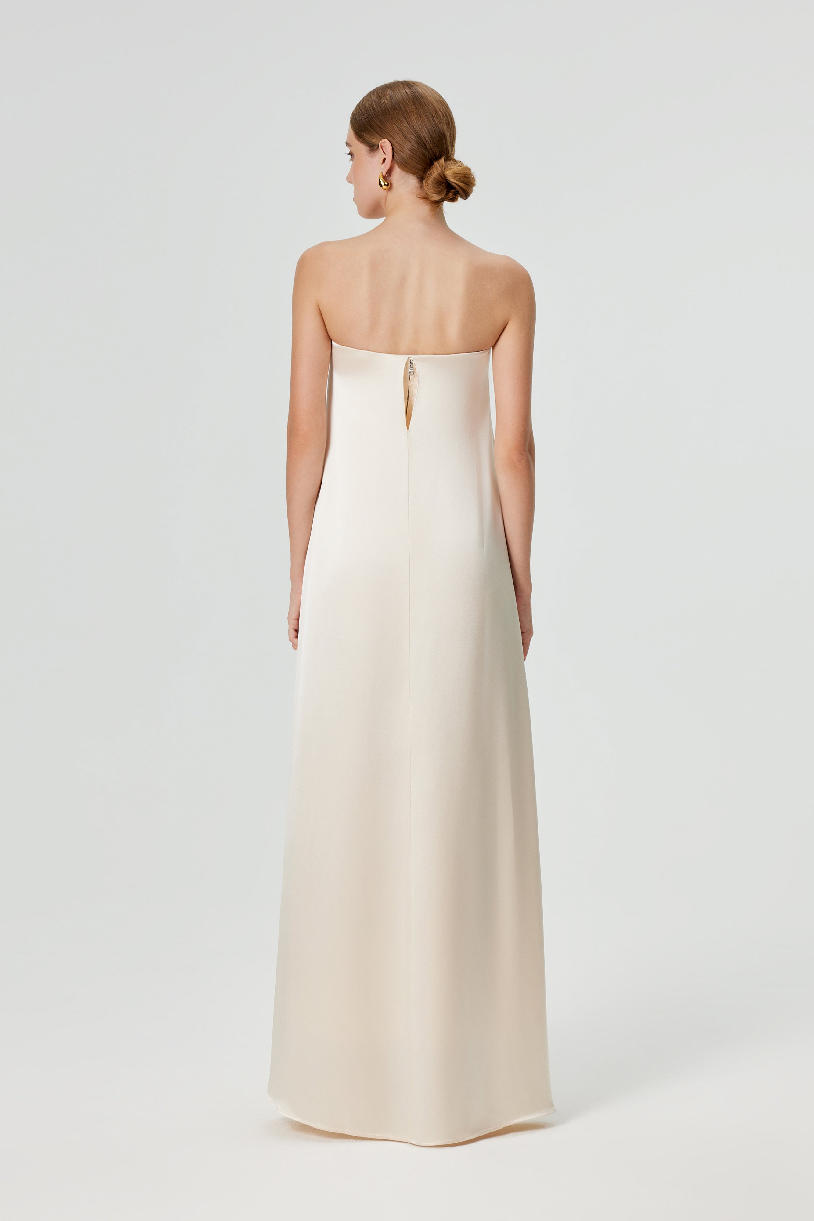 Eris Strapless Maxi Dress - Cream