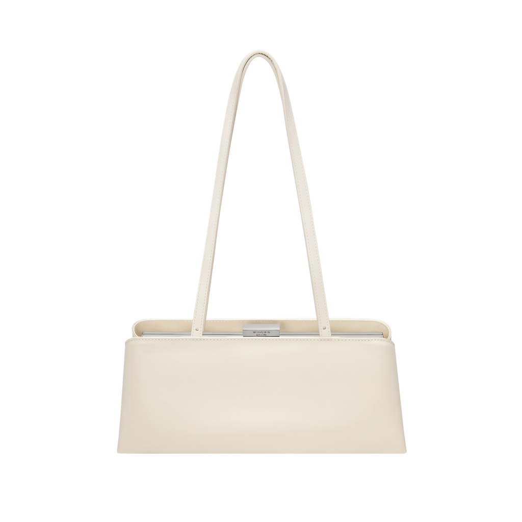 Silver Ivory Éclair Premium Calf Leather Bag