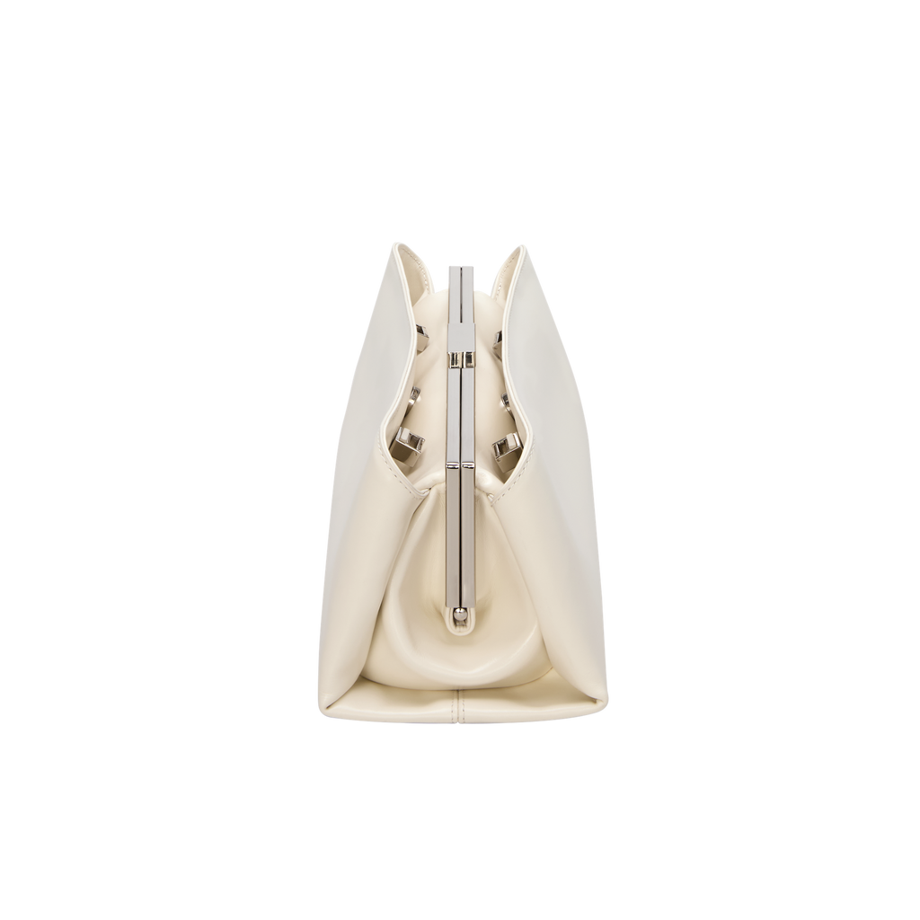 Silver Ivory Éclair Premium Calf Leather Bag