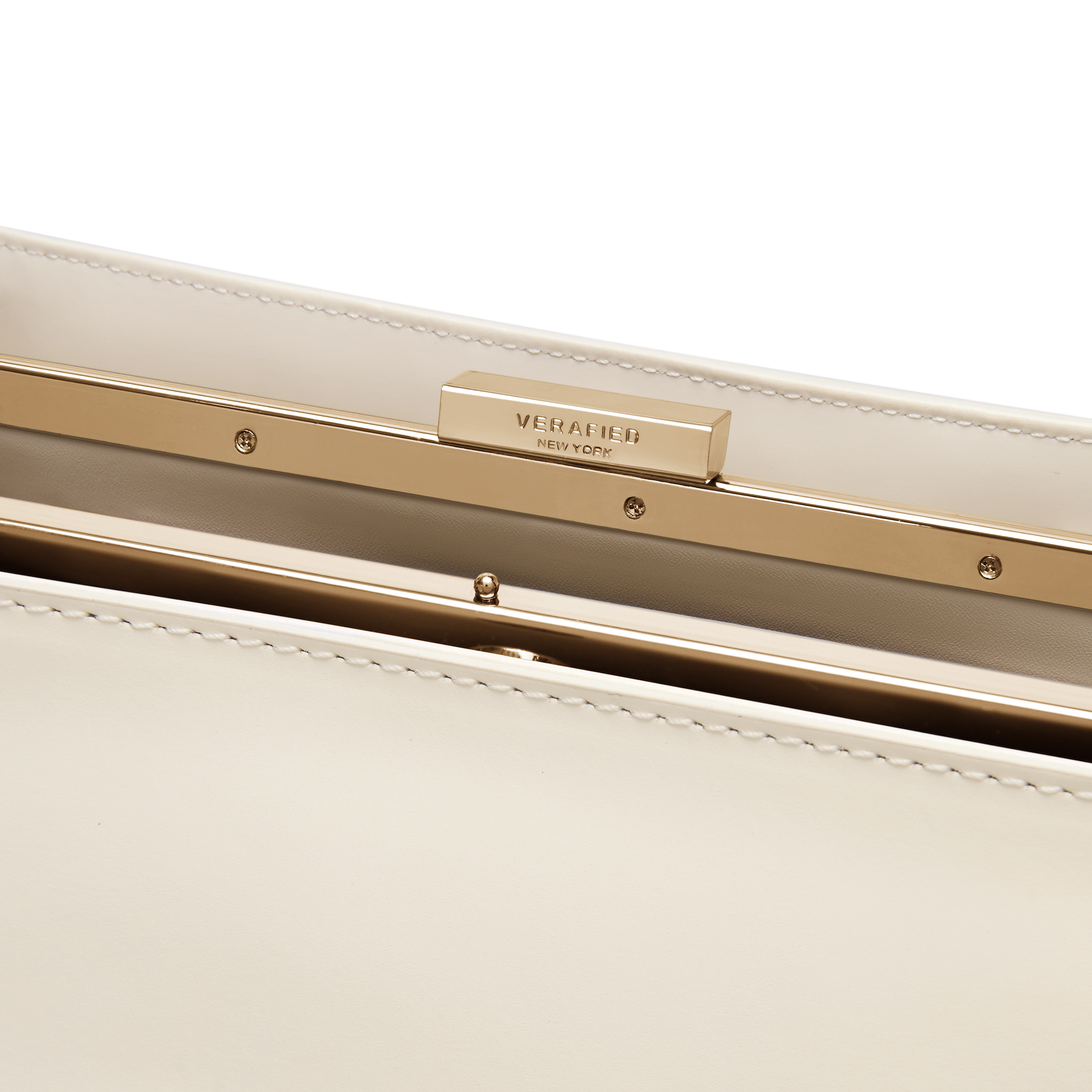 Gold Ivory Éclair Premium Calf Leather Bag