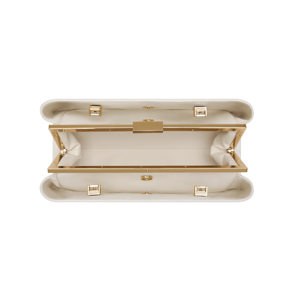 Gold Ivory Éclair Premium Calf Leather Bag