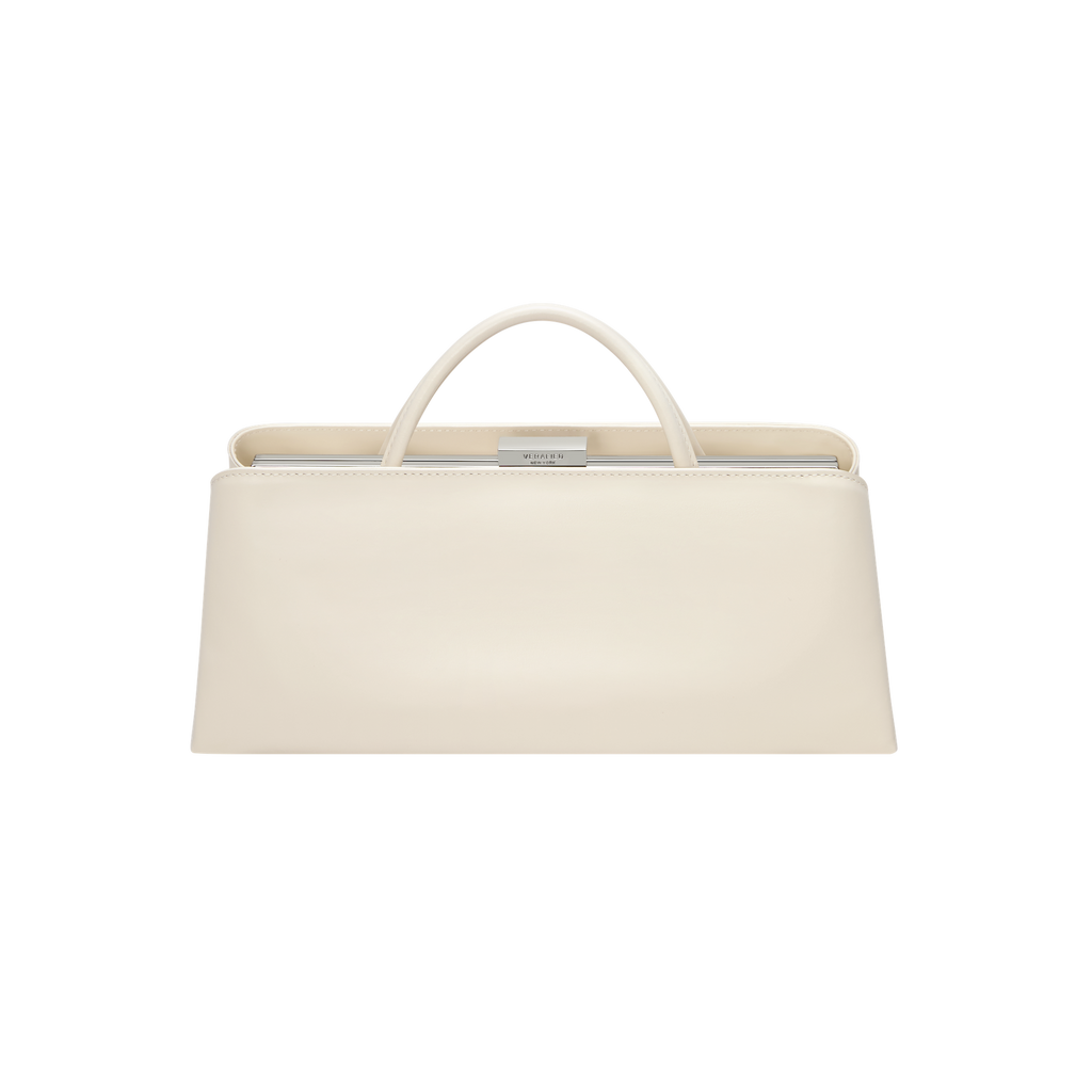 Silver Ivory Éclair Premium Calf Leather Bag