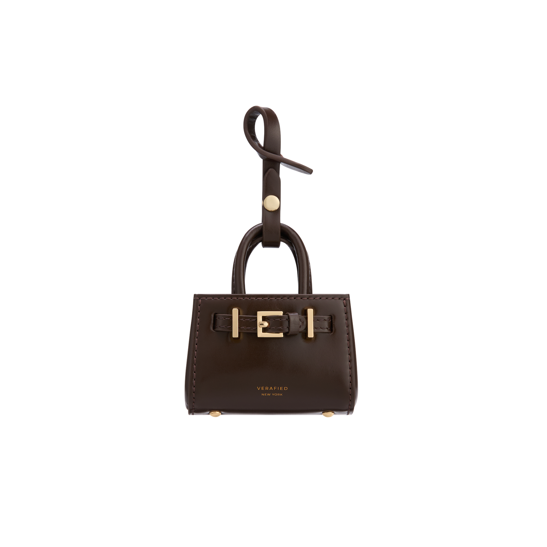 Chocolate Leather Book Tote Bag 25