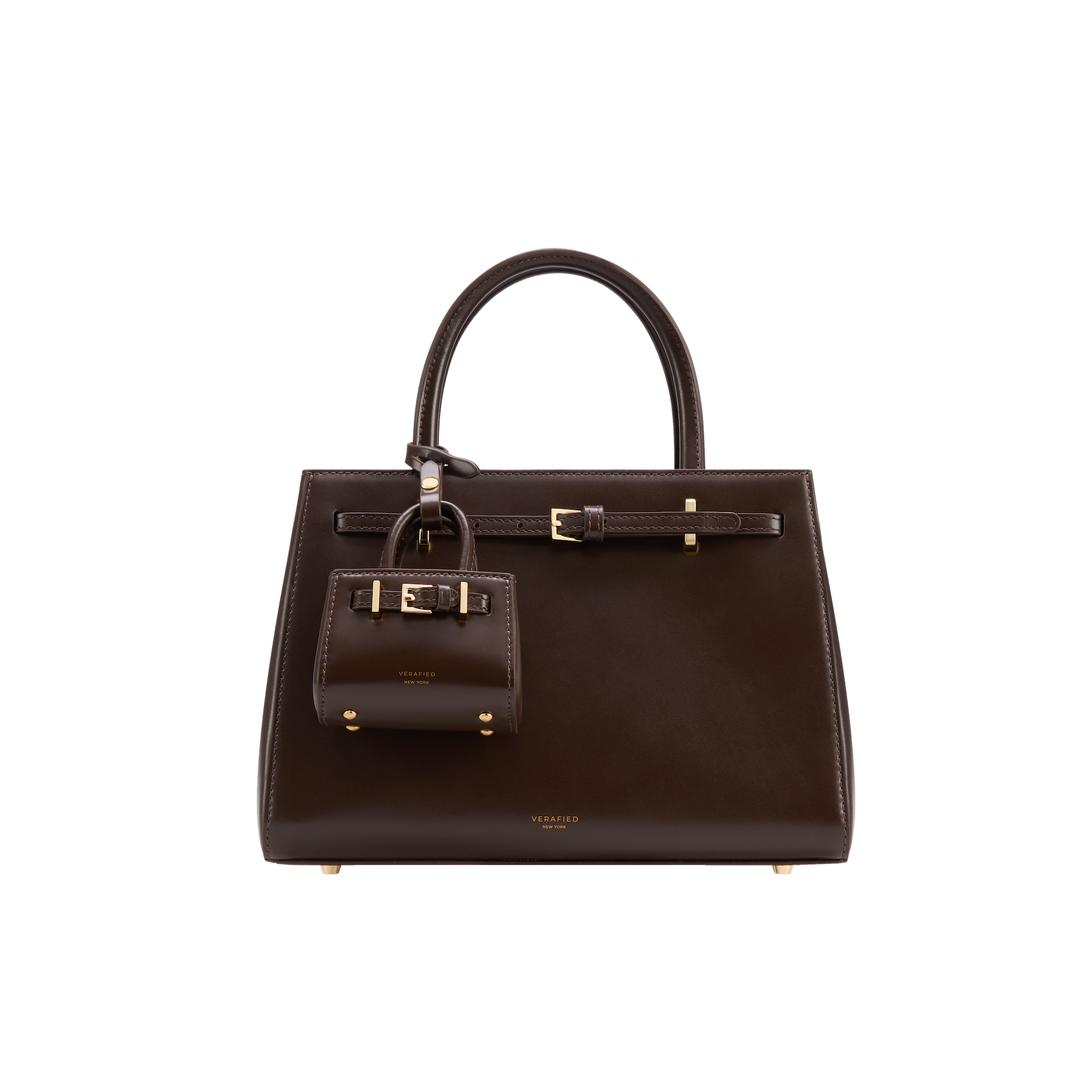 Chocolate Leather Book Tote Bag 25