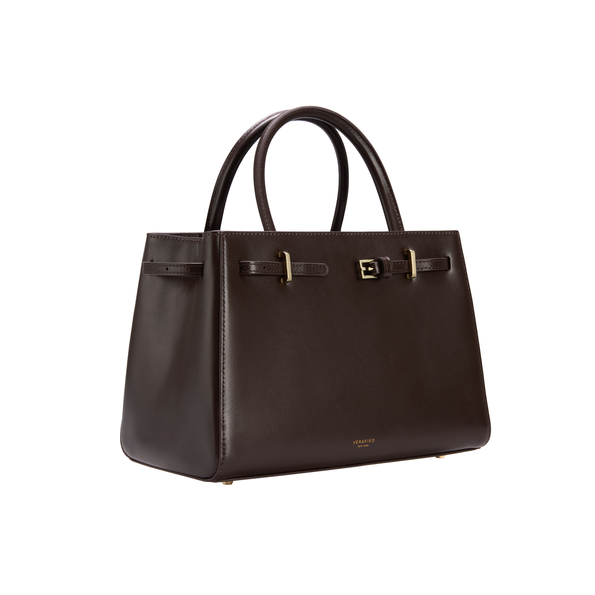 Chocolate Leather Book Tote Bag 25