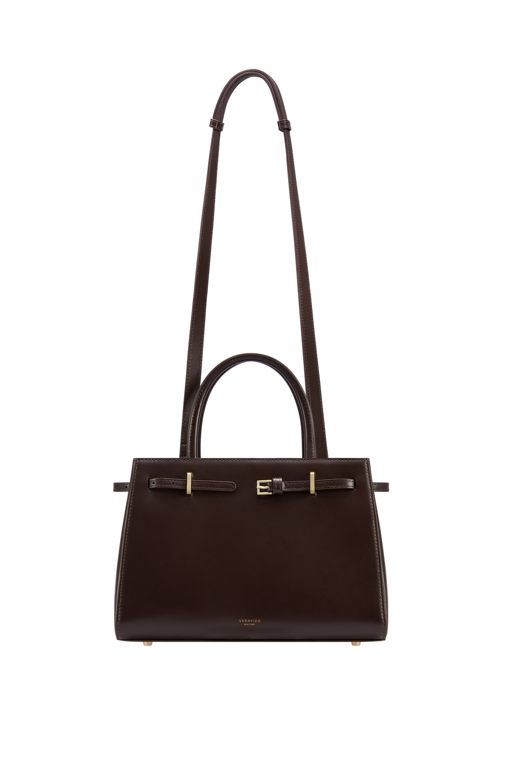 Chocolate Leather Book Tote Bag 25