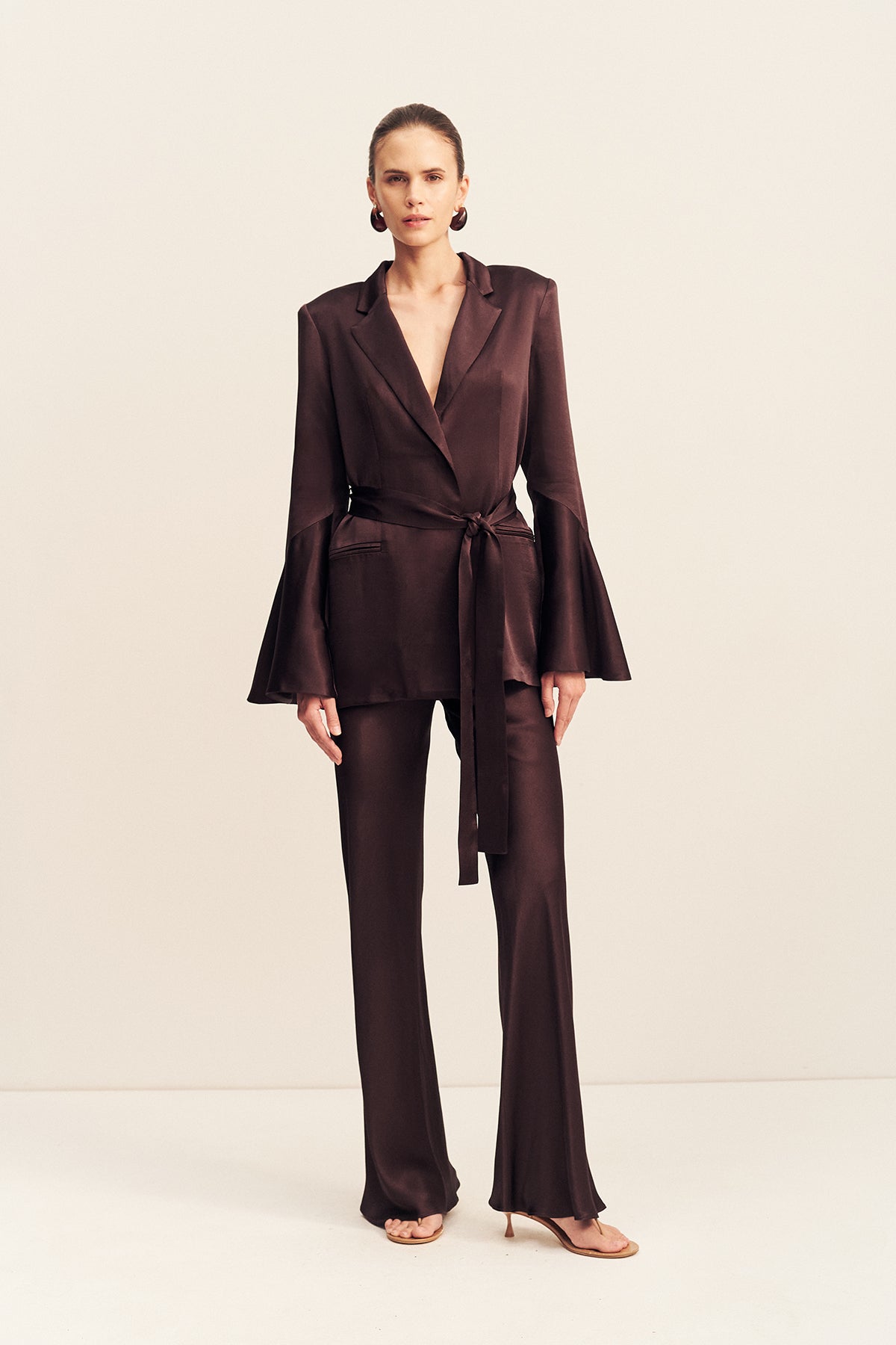 LA LUNE BIAS CUT PANT - ESPRESSO