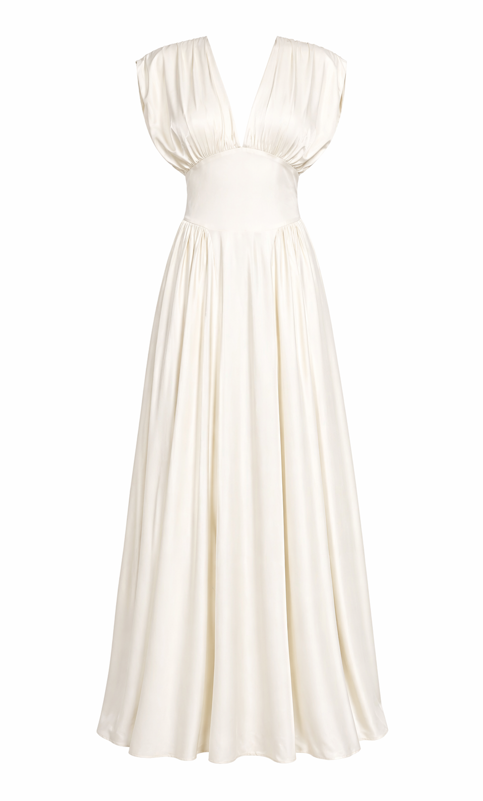 Roxie Satin Maxi Dress Cream