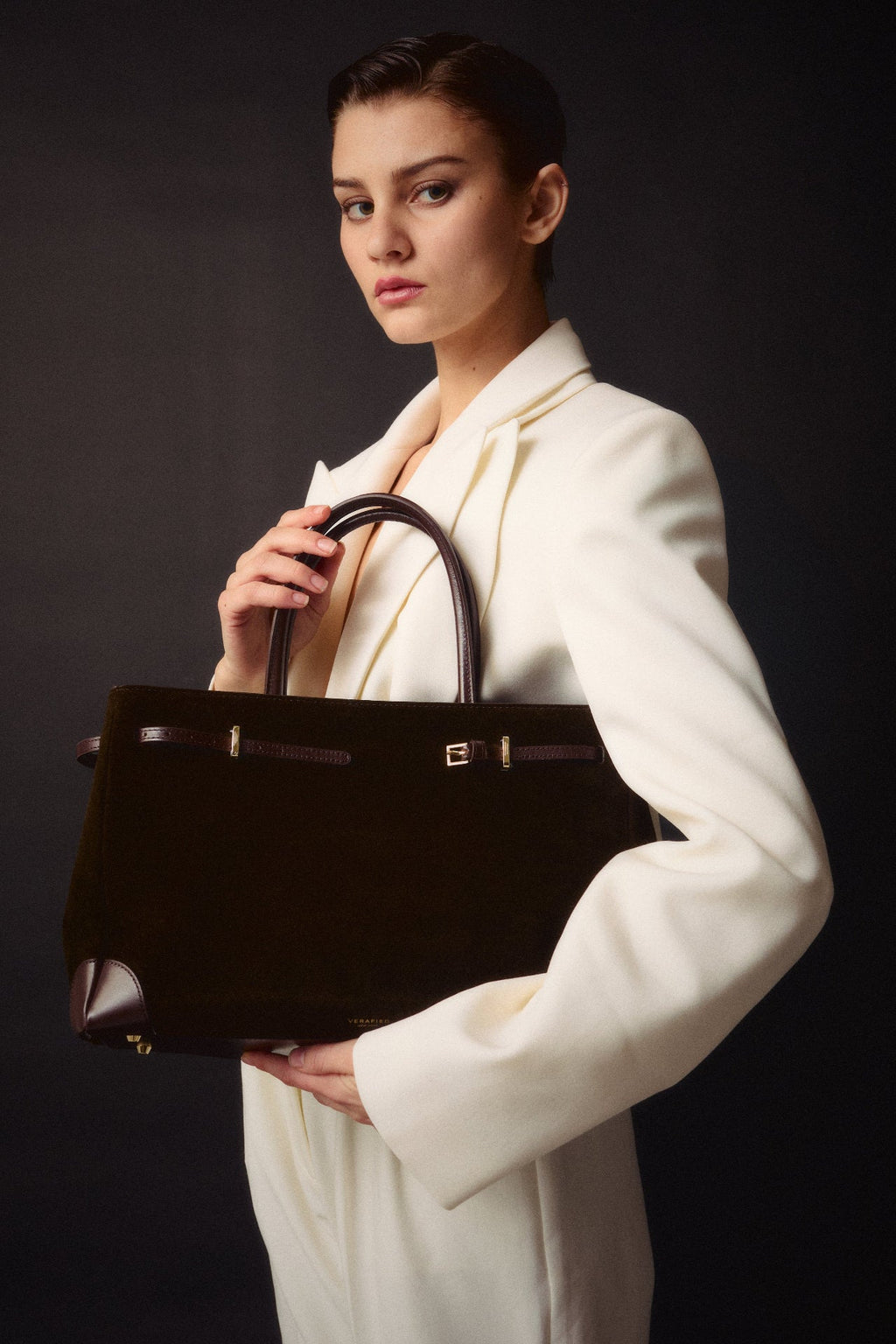 Espresso Suede Book Tote Bag 33