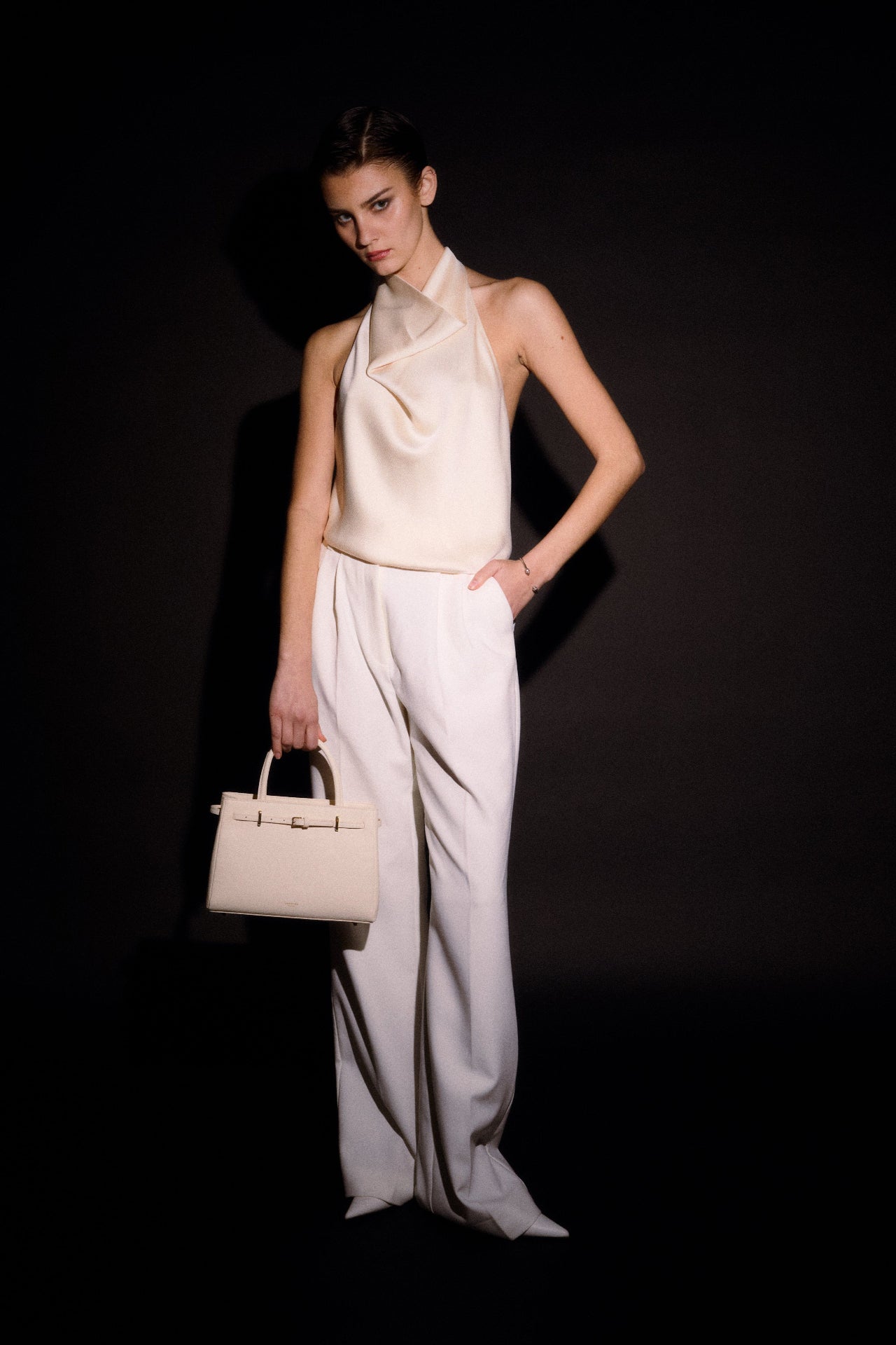 Ivory Togo Book Tote Bag 25