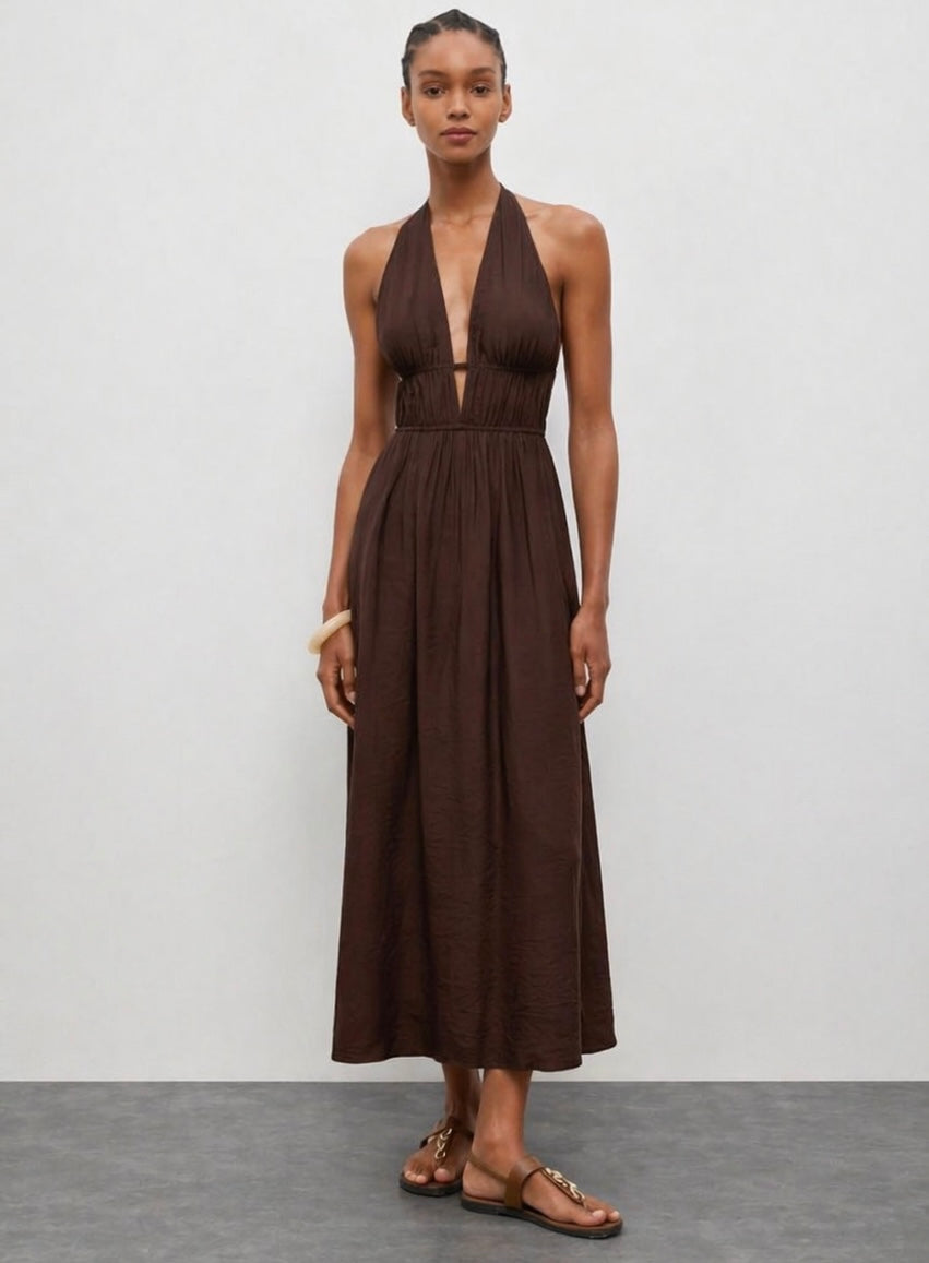 Lea Halter Midi Dress