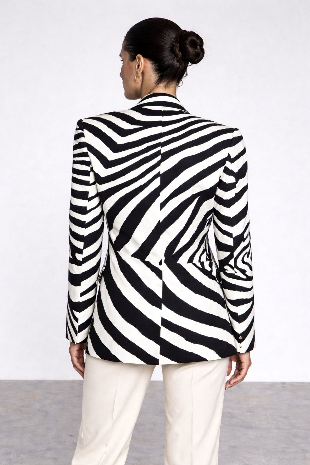 Zebra Print Tailored Blazer
