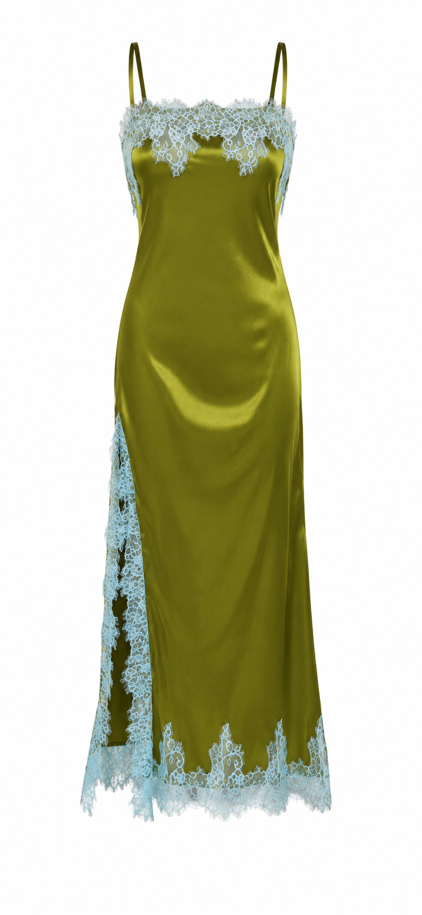 Delia Satin Lace Trim Slip Dress
