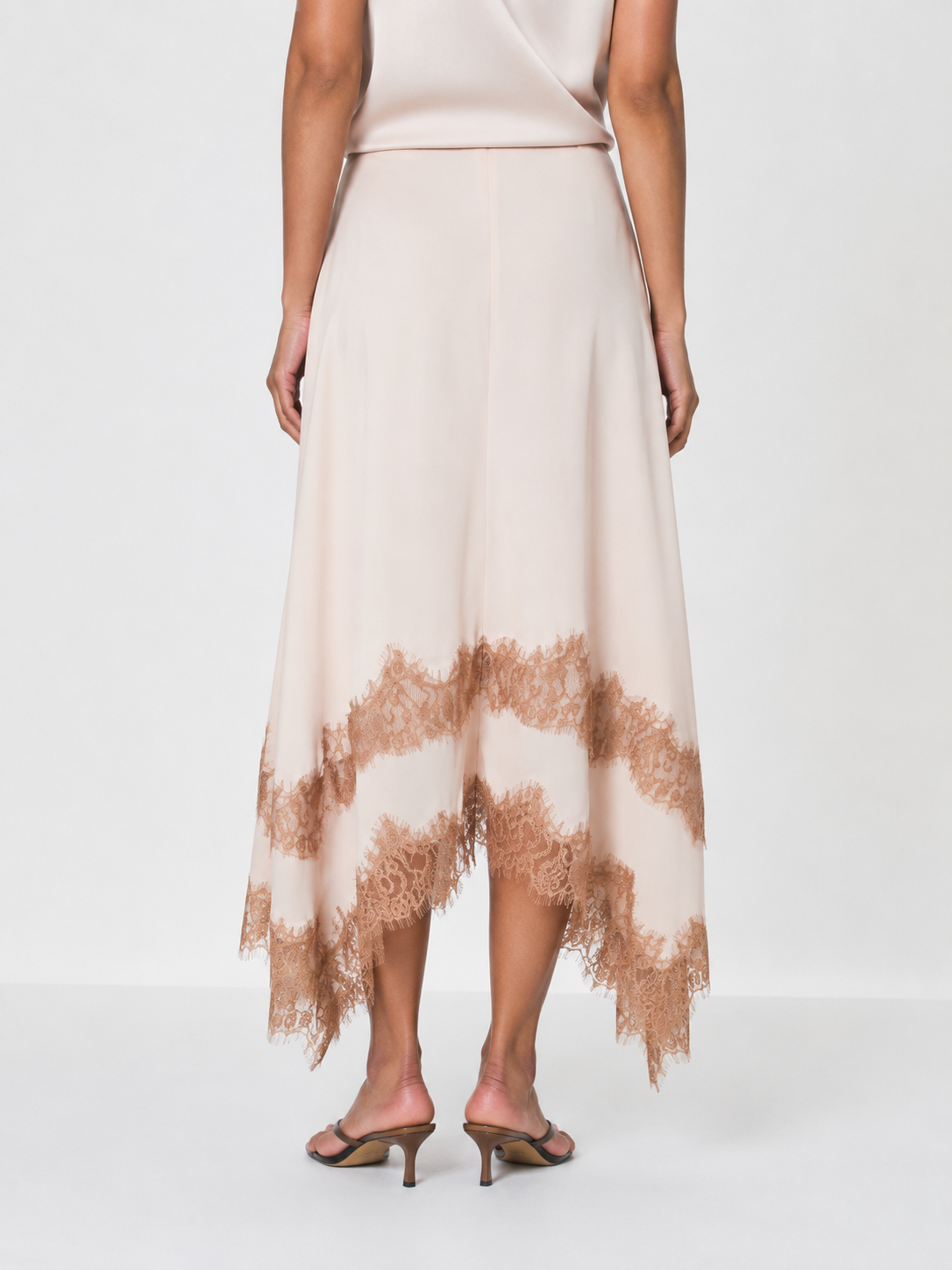 Lori Satin Lace Maxi Skirt
