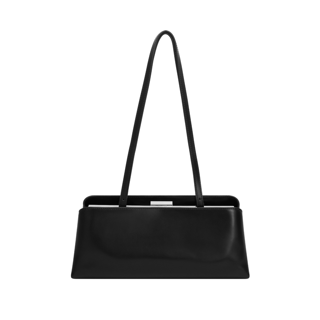 Silver Noir Éclair Premium Calf Leather Bag
