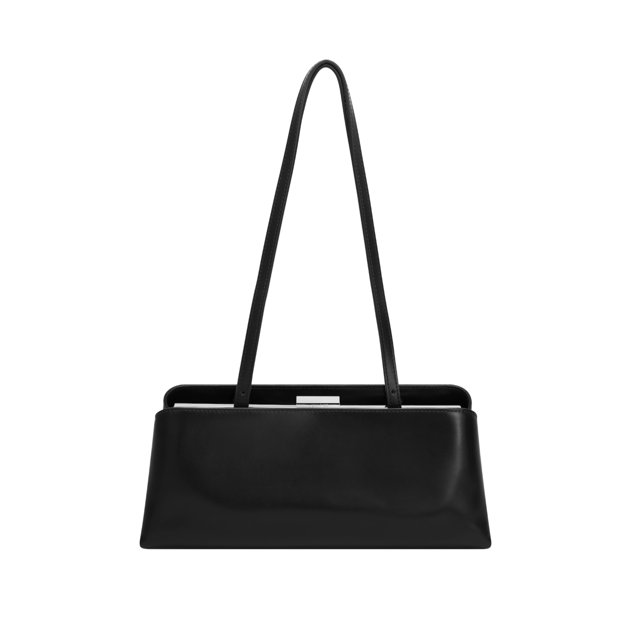 Silver Noir Éclair Premium Calf Leather Bag