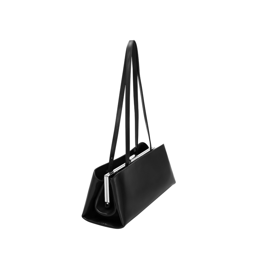 Silver Noir Éclair Premium Calf Leather Bag