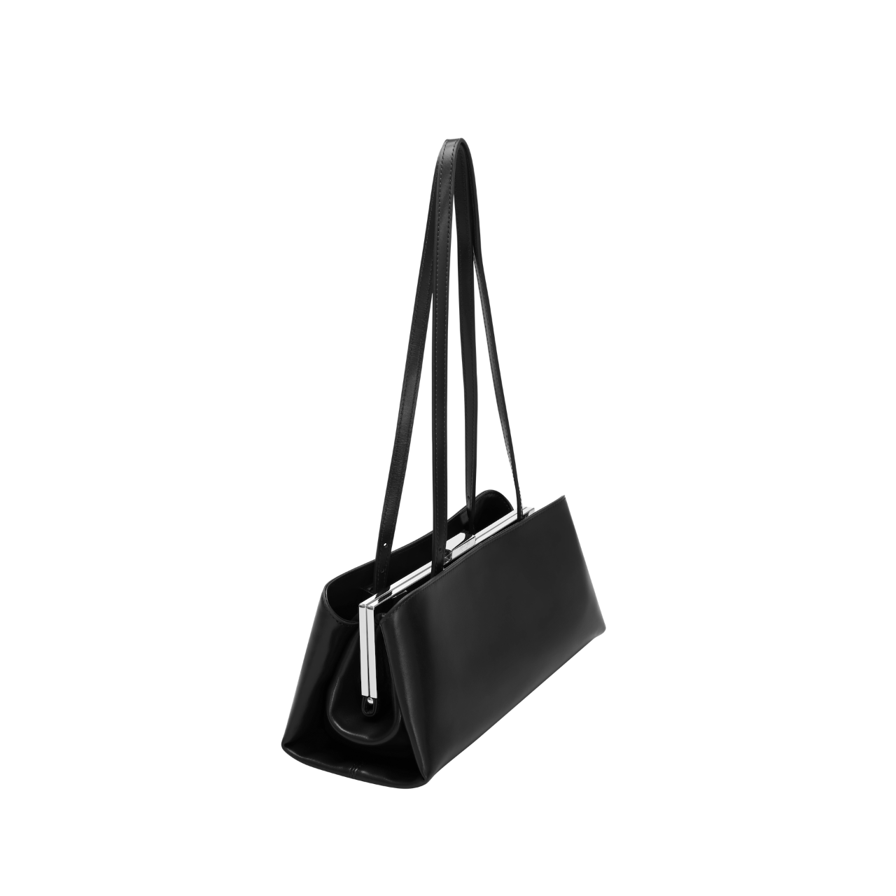 Silver Noir Éclair Premium Calf Leather Bag
