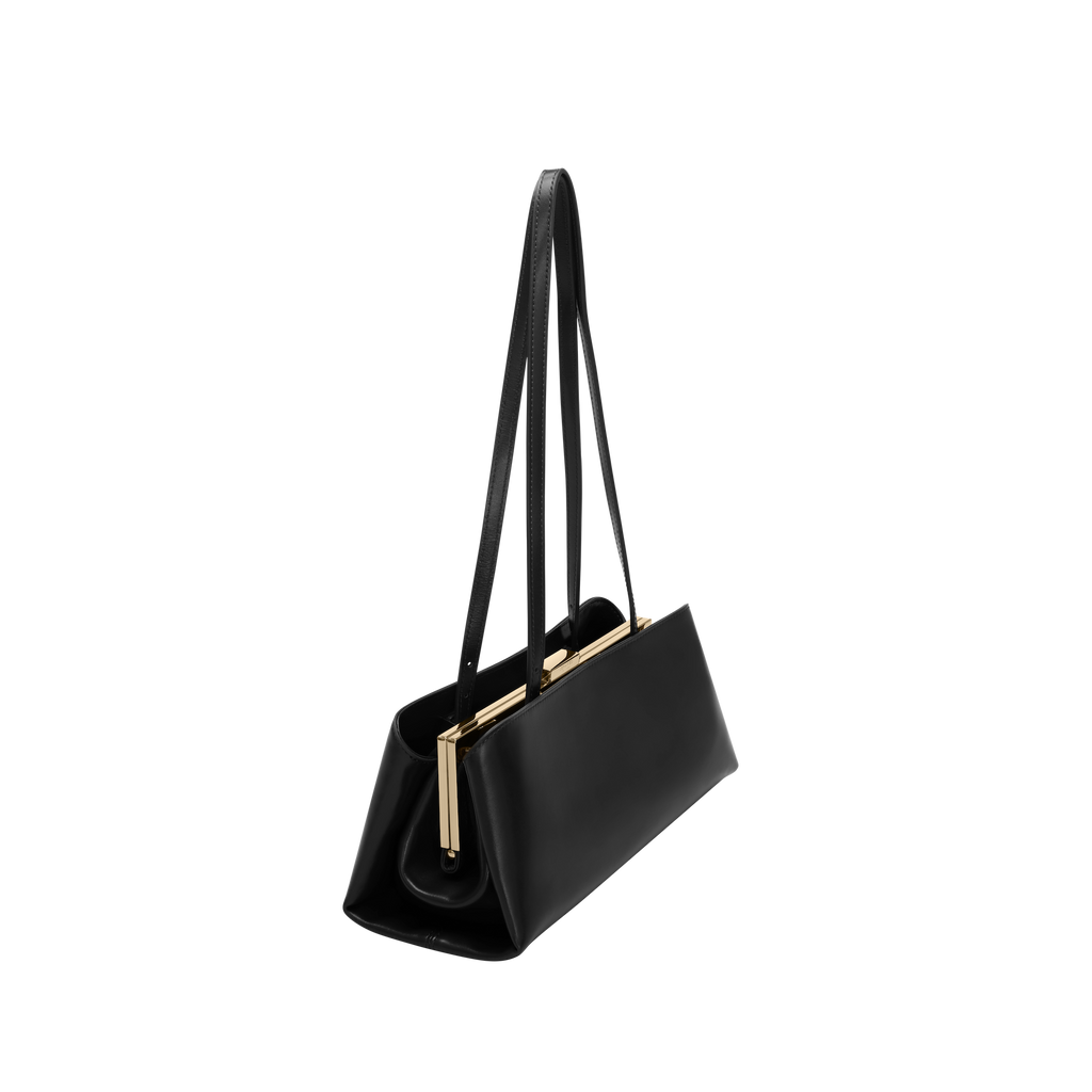 Gold Noir Éclair Premium Calf Leather Bag