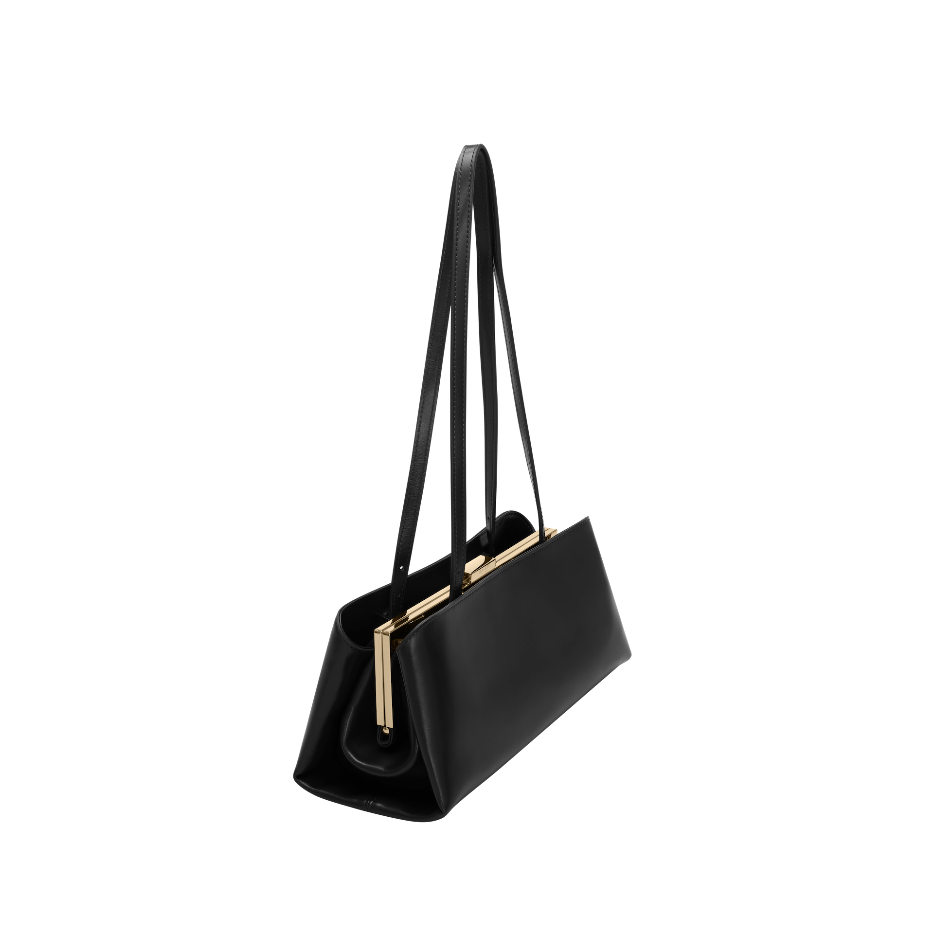 Gold Noir Éclair Premium Calf Leather Bag