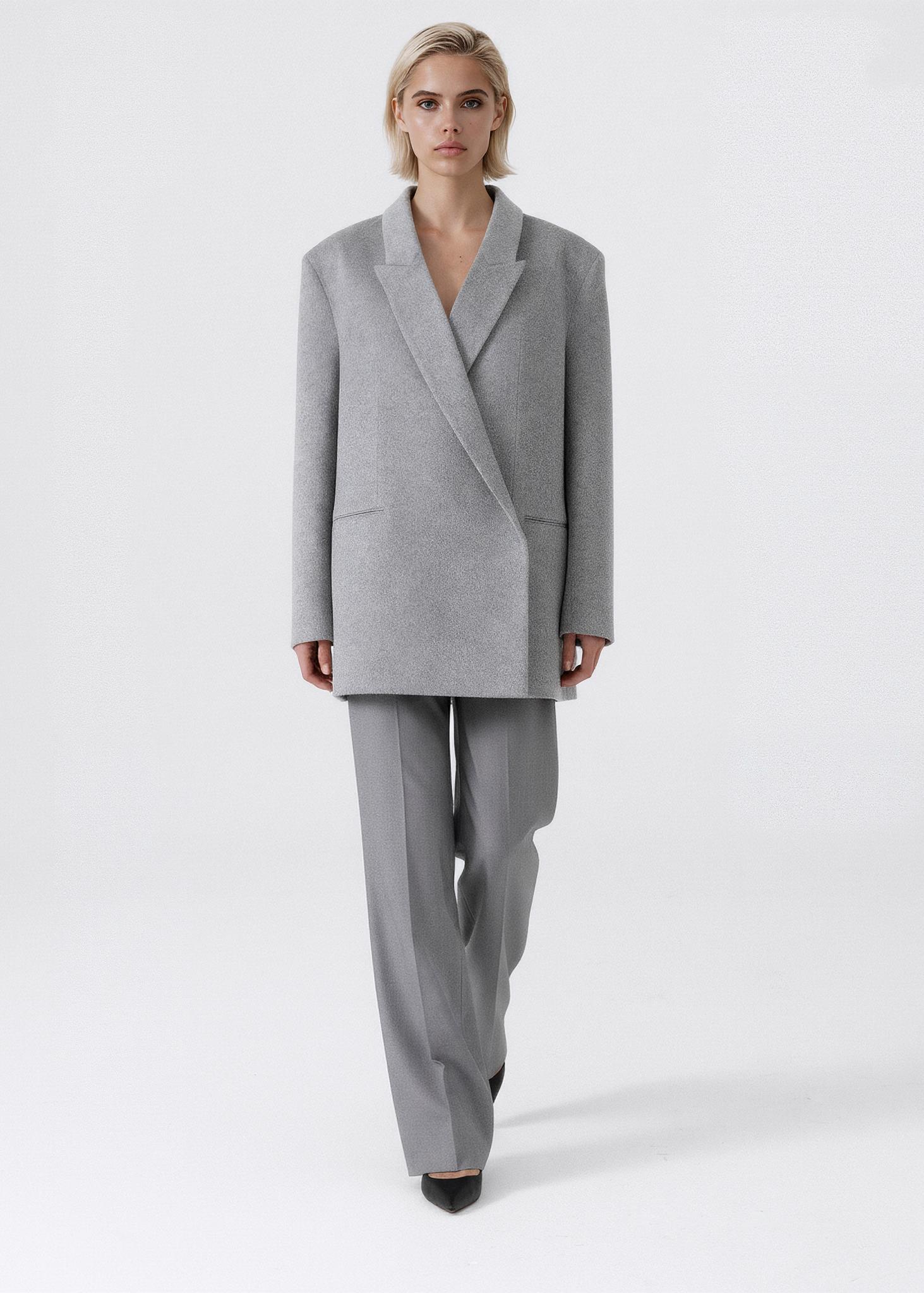 100% wool double-breasted coat