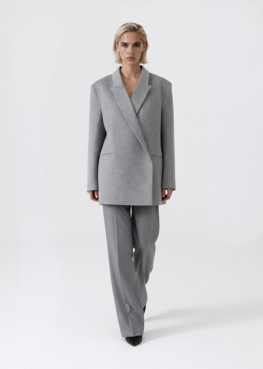 100% wool double-breasted coat