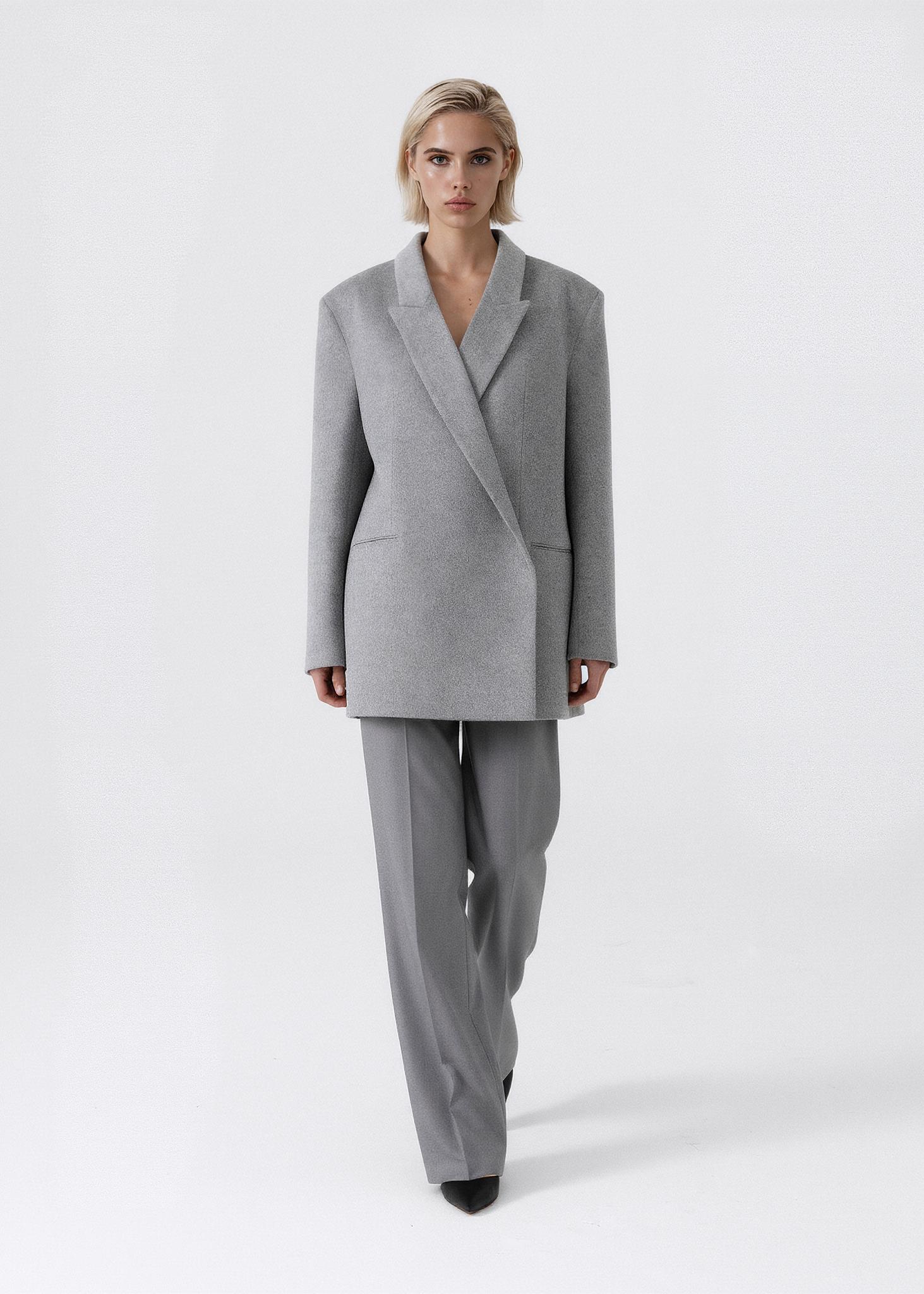 100% wool double-breasted coat