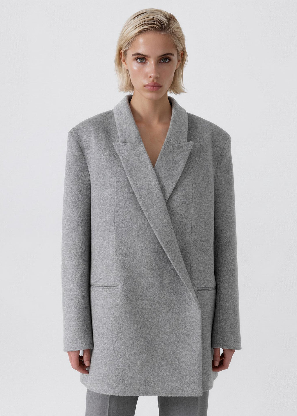 100% wool double-breasted coat