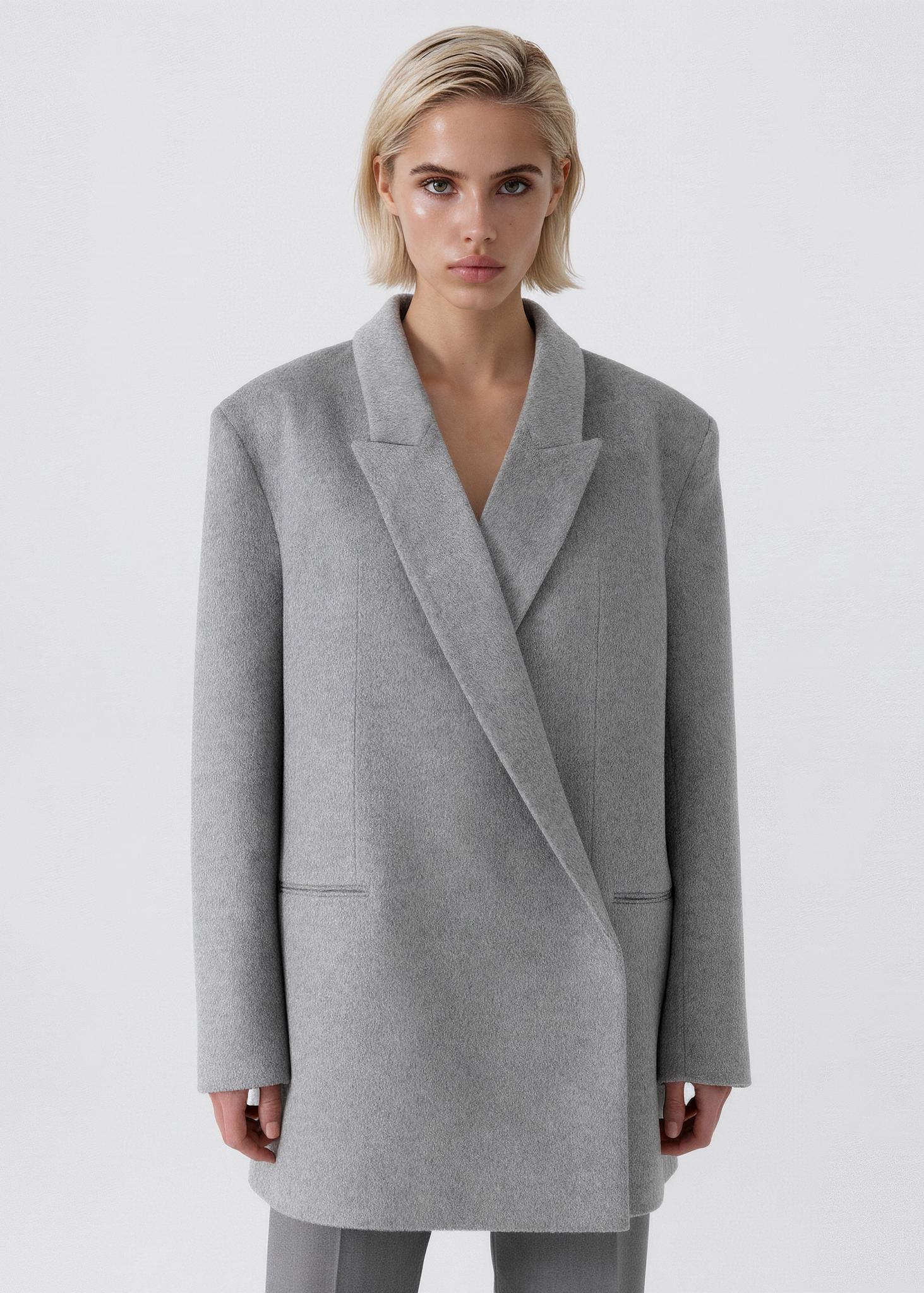 100% wool double-breasted coat