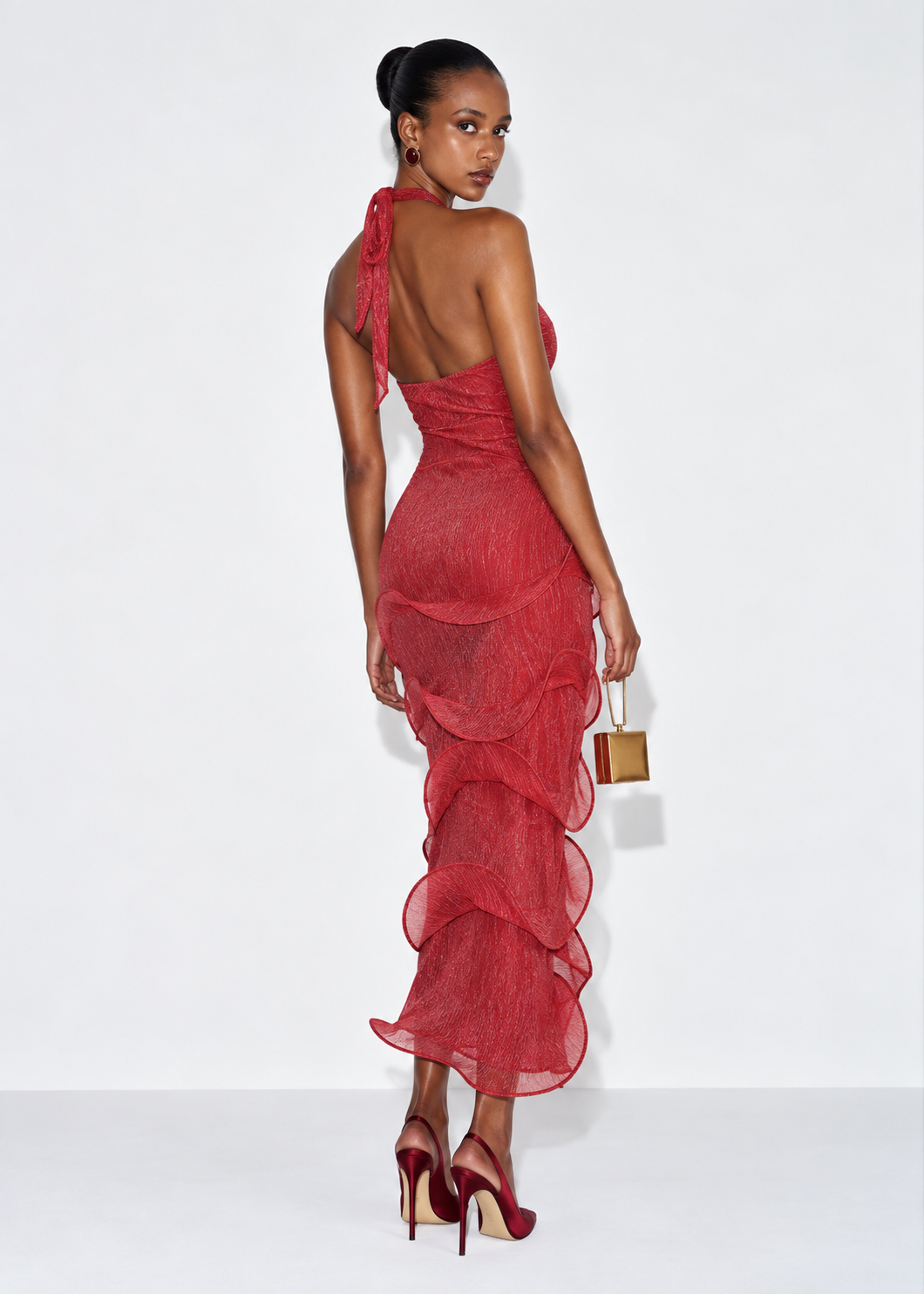 Valentina Ruffle Midi Dress