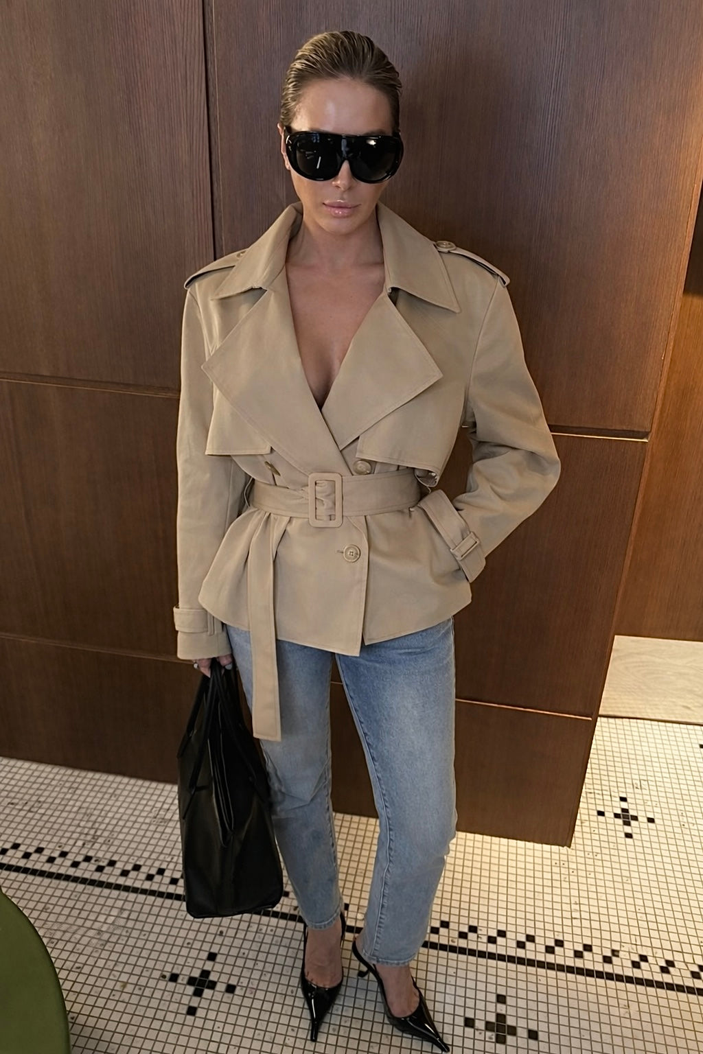 Ami Belted Trench Jacket