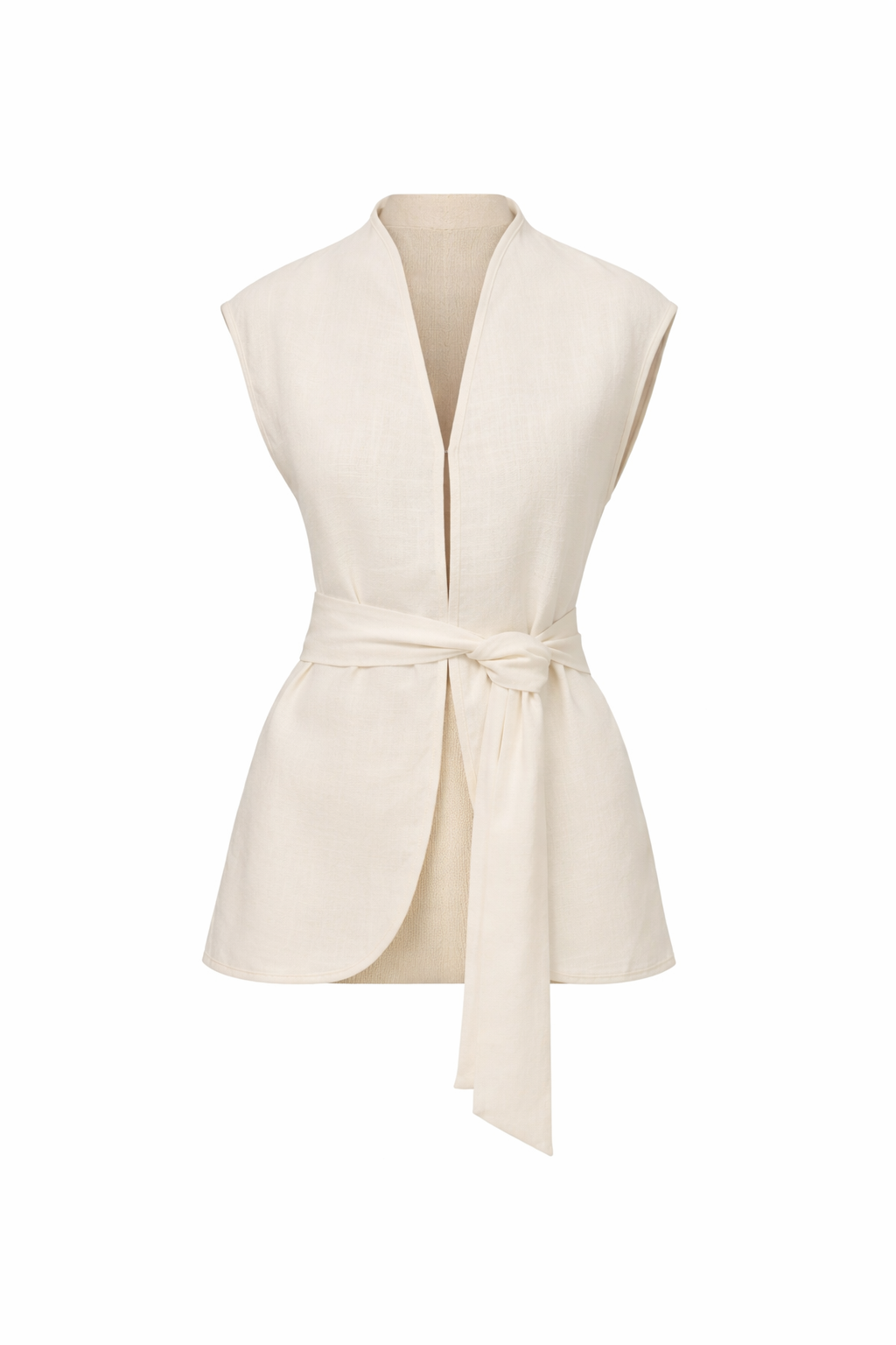 Clare Linen Blend Wrap Vest Top
