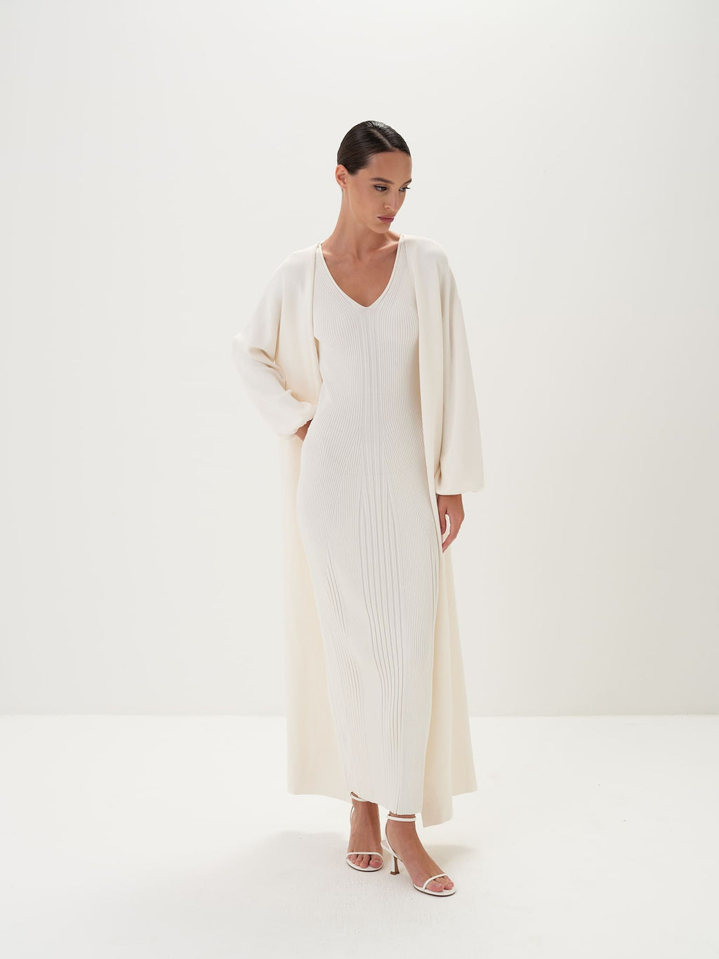 Liana Maxi Dress & Jacket Set in Viscose Knit