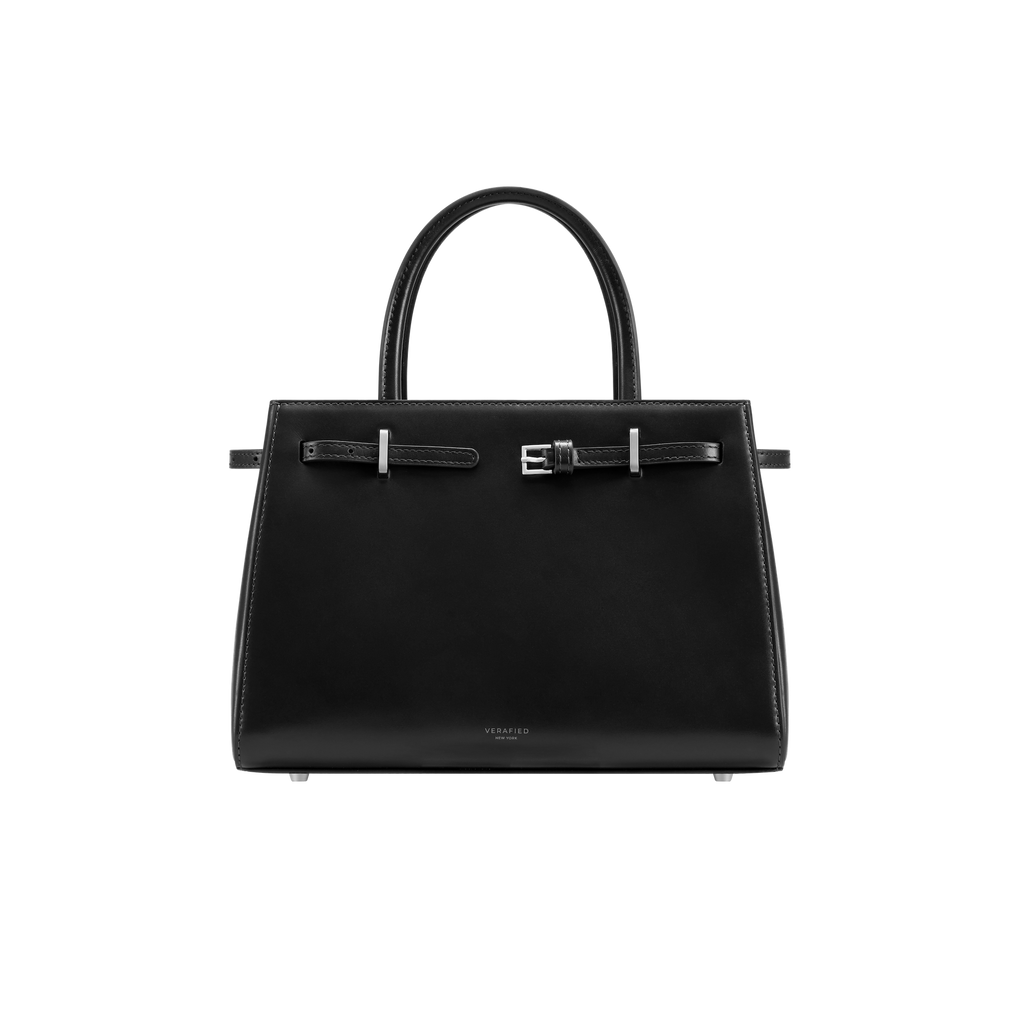 Noir Leather Book Tote Bag 25