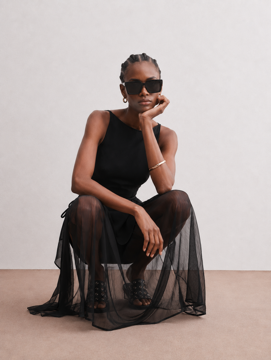 Sammi Sheer Midi Dress