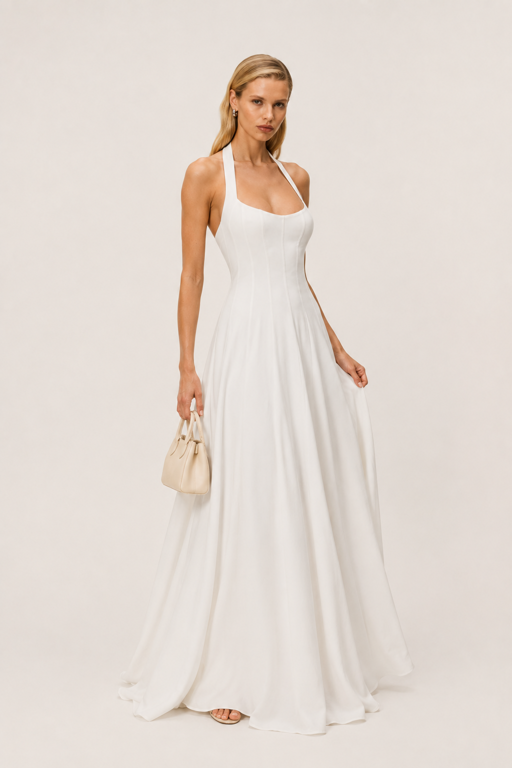 Lola Halter Corset Maxi Dress