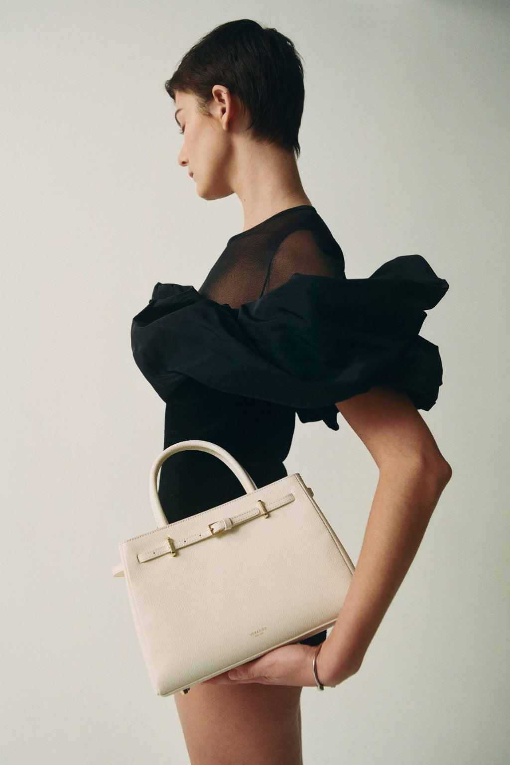 Ivory Togo Book Tote Bag 25