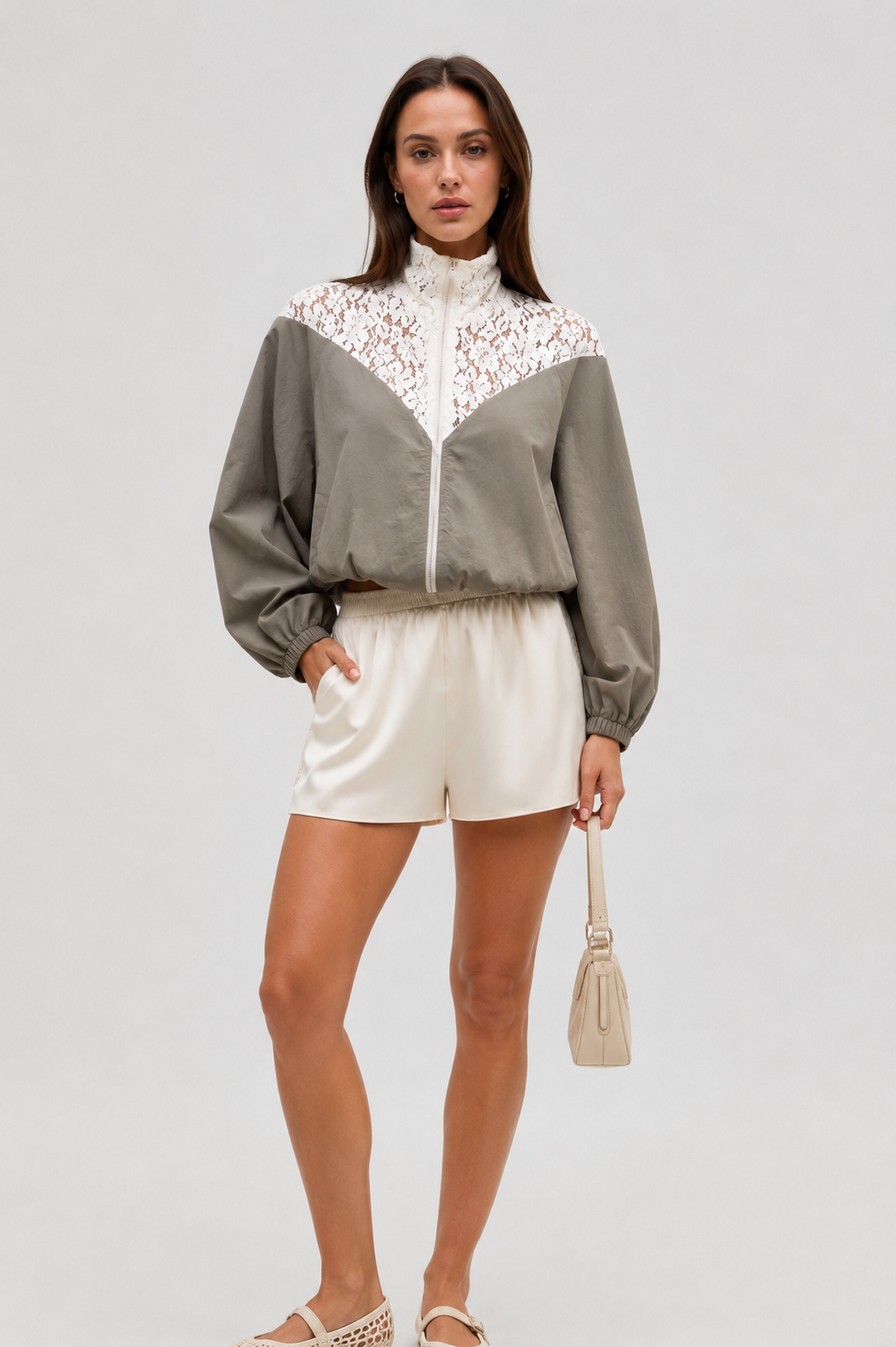 Misha Lace Panel Track Jacket