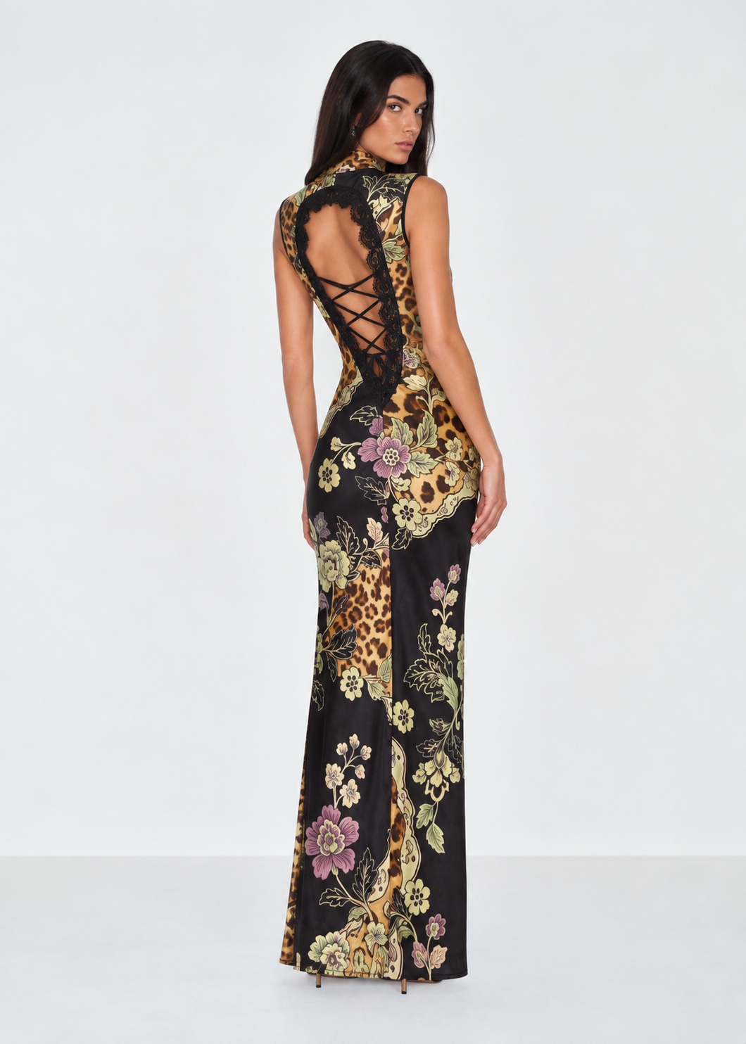 Amara Floral Leopard Maxi Dress
