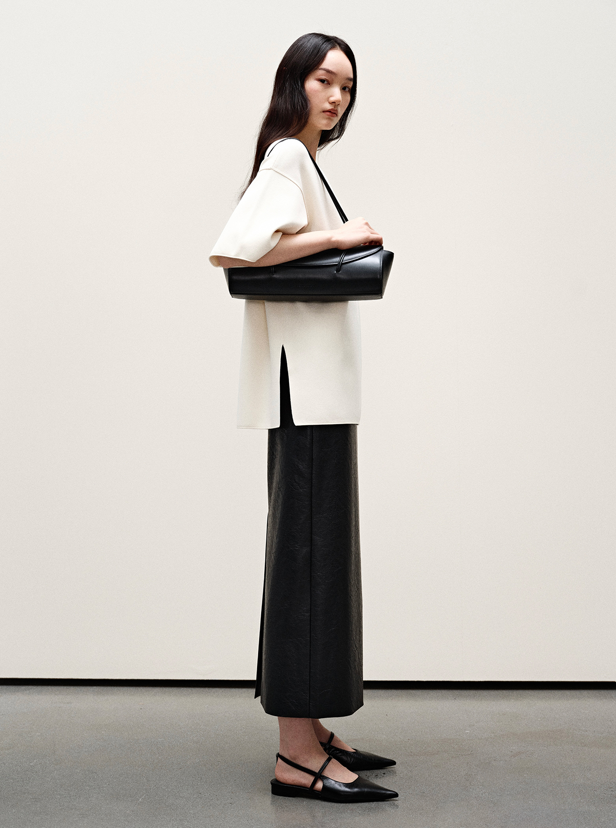 Baguette shoulder bag - Black