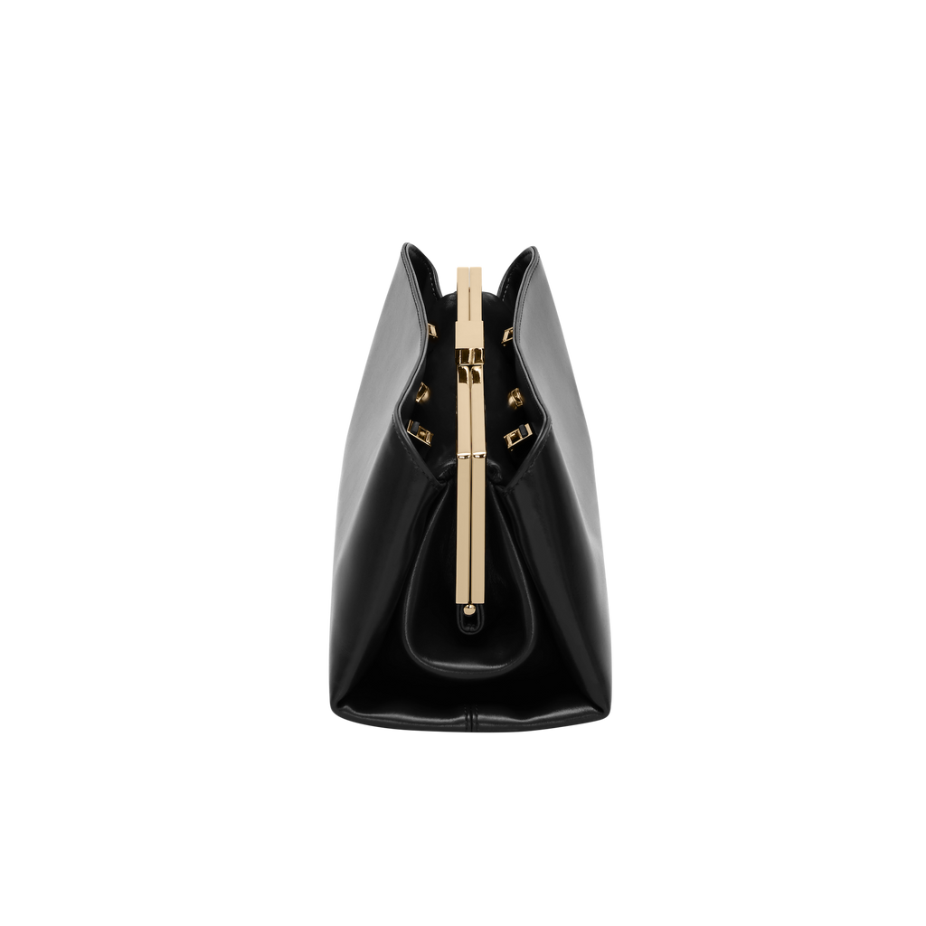 Gold Noir Éclair Premium Calf Leather Bag