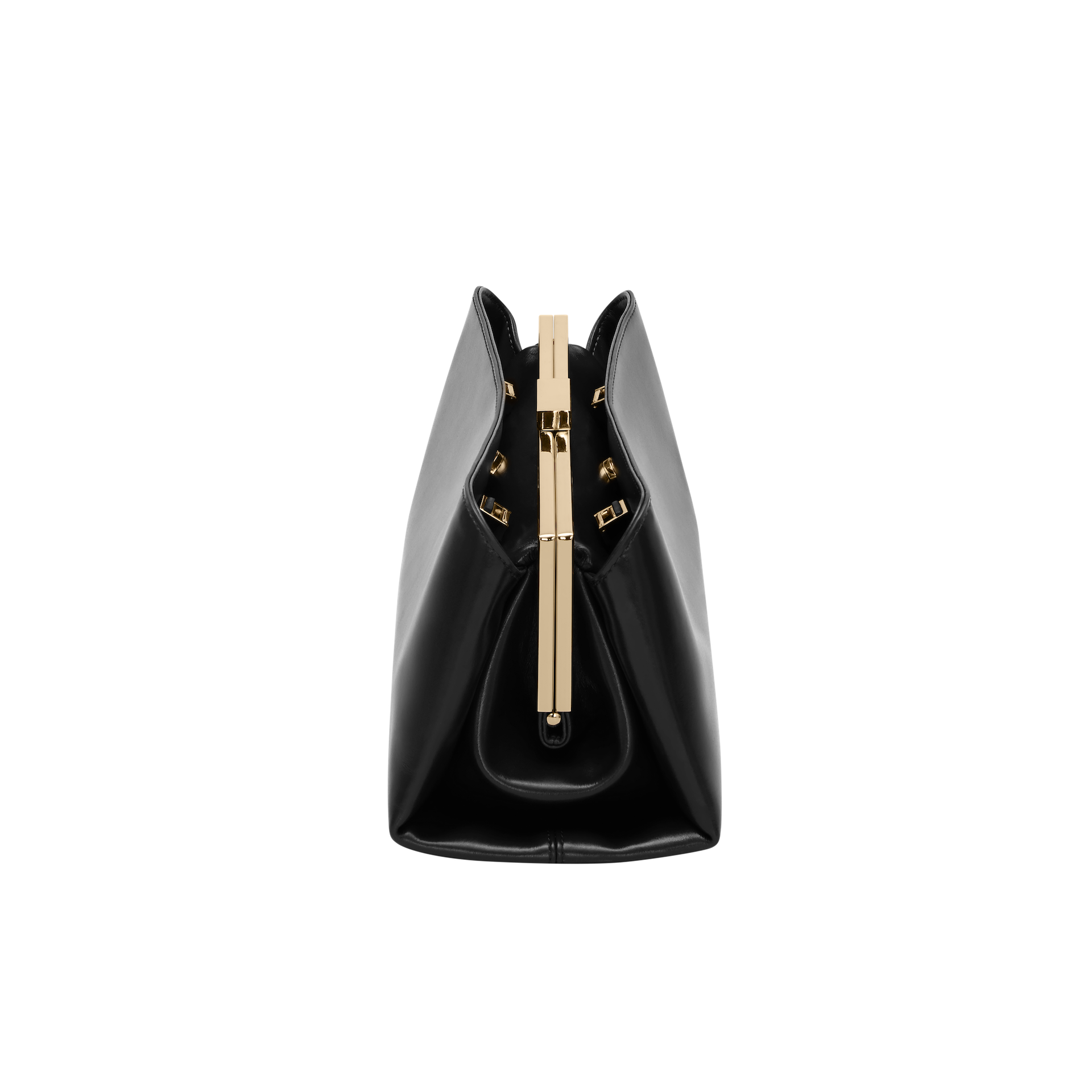 Gold Noir Éclair Premium Calf Leather Bag