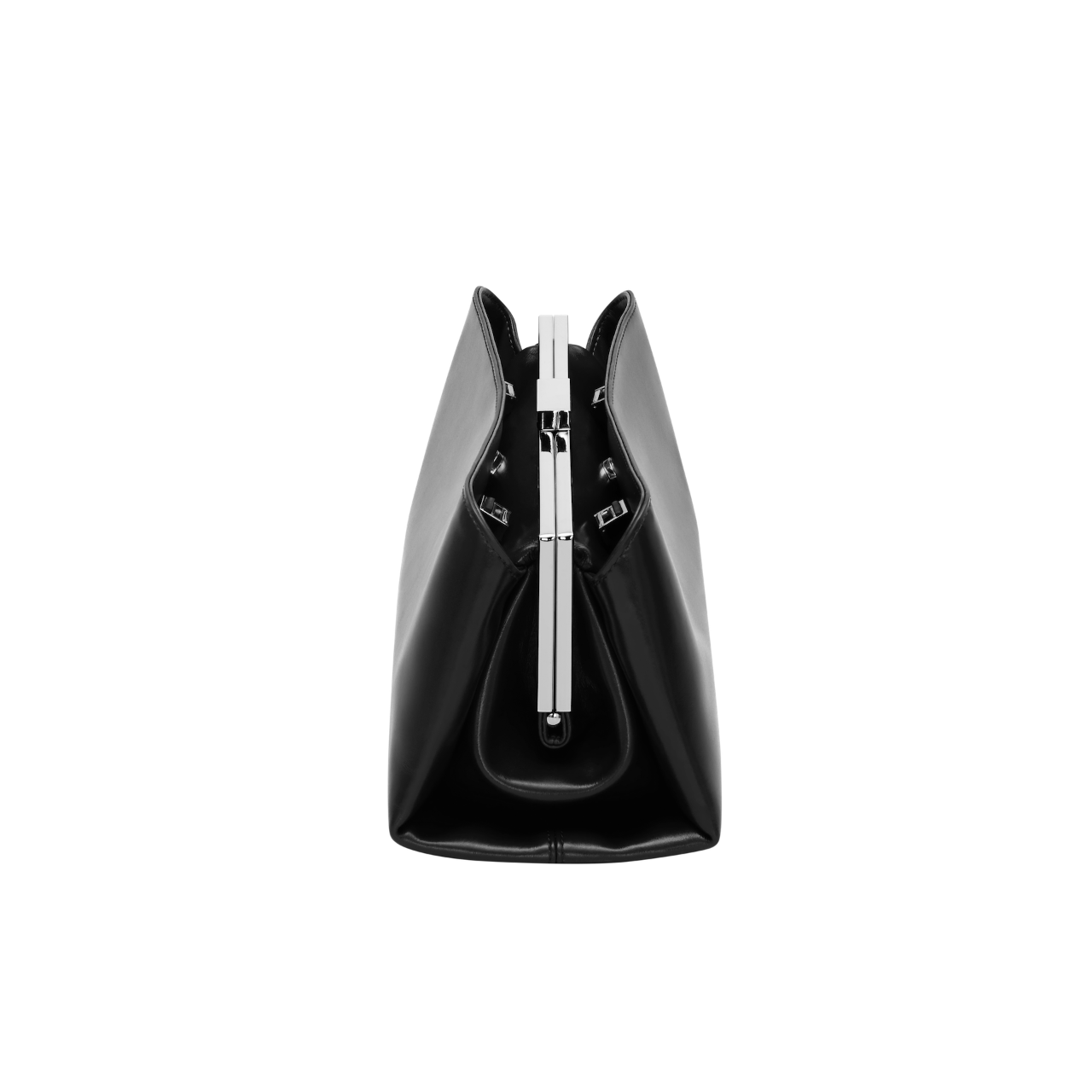 Silver Noir Éclair Premium Calf Leather Bag