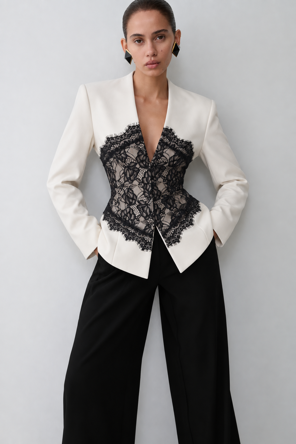 Bianka Tailored Lace Blazer