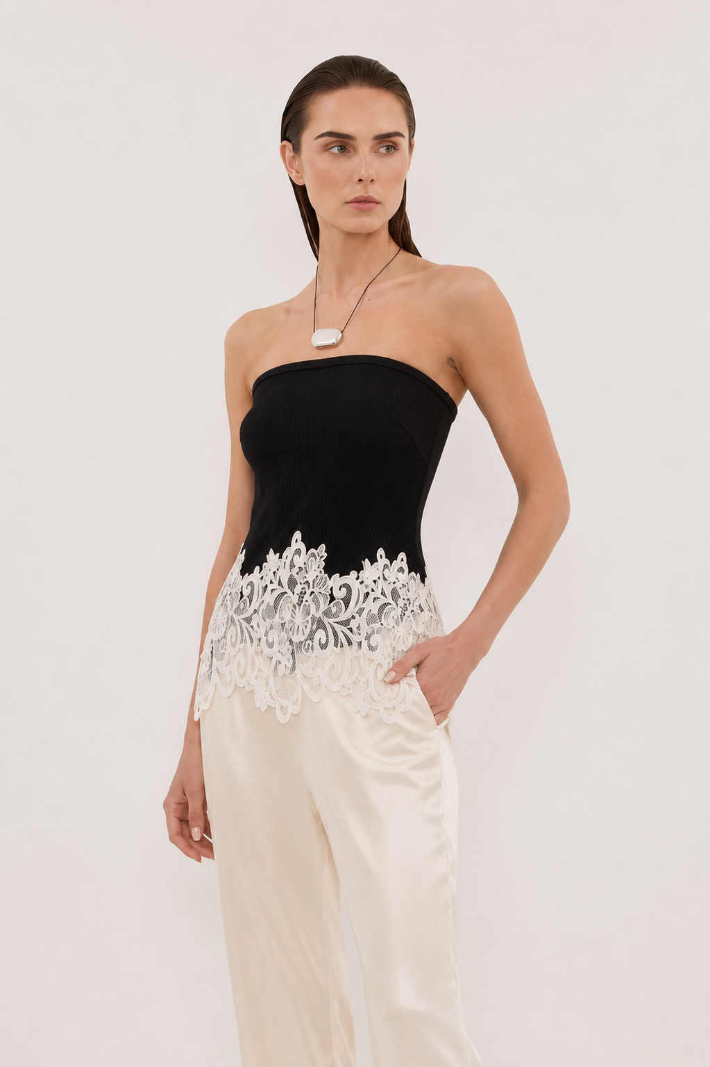 Madeleine Lace Tube Top