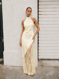 Patricia Satin Lace Maxi Dress