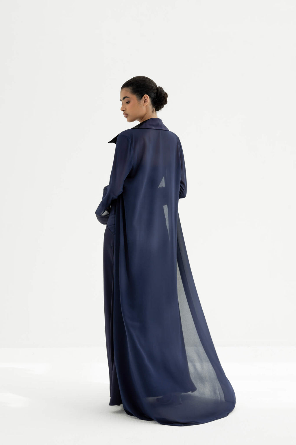 Amira Jacket & Dress Set in Naia™ Satin - Navy